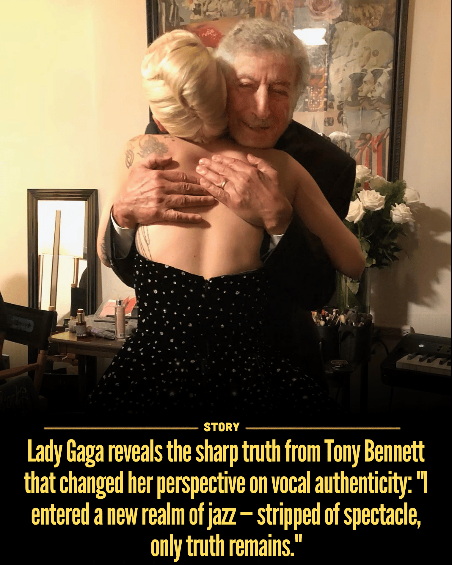 Lady Gaga reveals the sharp truth from Tony Bennett that changed her perspective on vocal authenticity: “I entered a new realm of jazz — stripped of spectacle, only truth remains.”