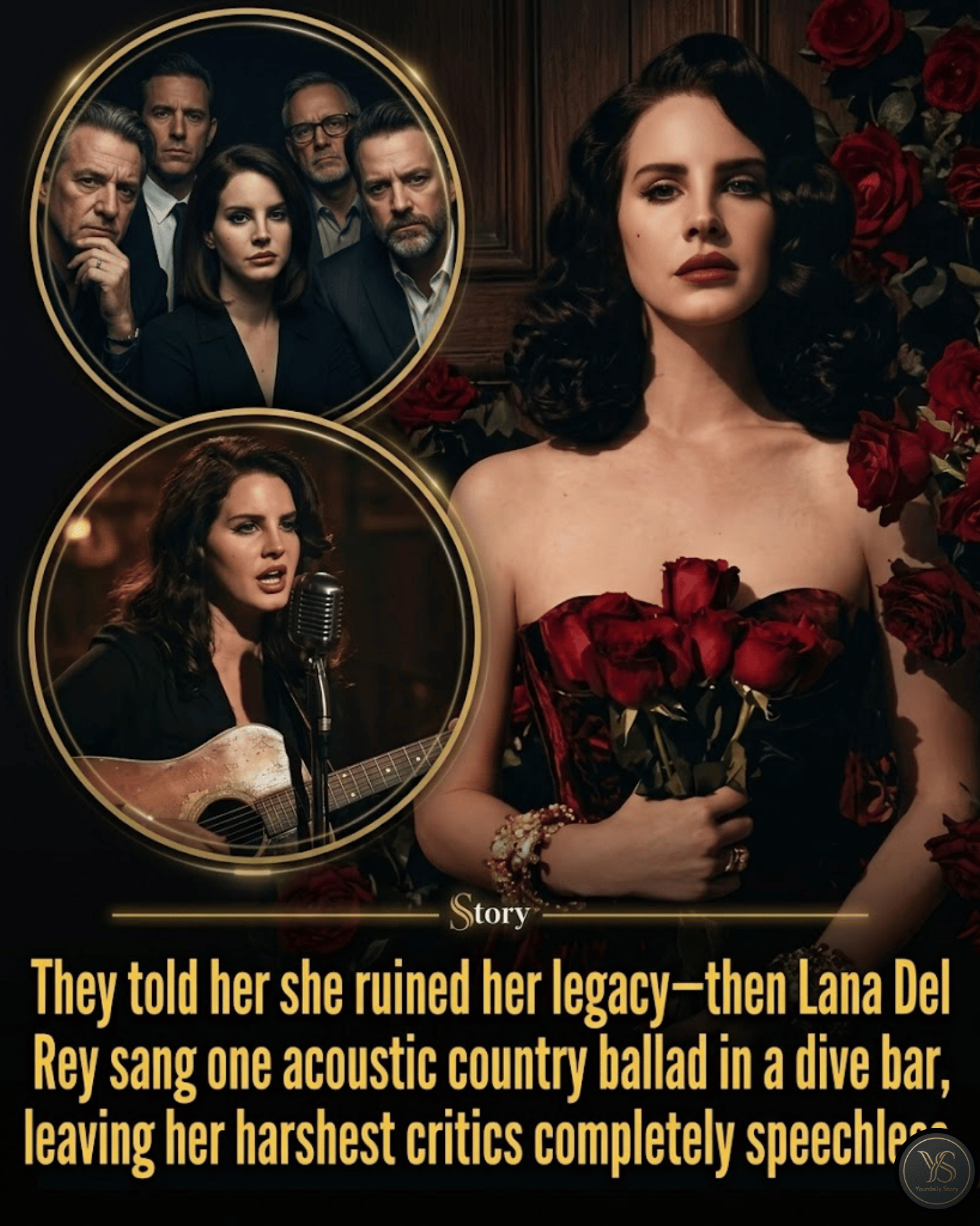They told her she ruined her legacy—then Lana Del Rey sang one acoustic country ballad in a dive bar, leaving her harshest critics completely speechless.