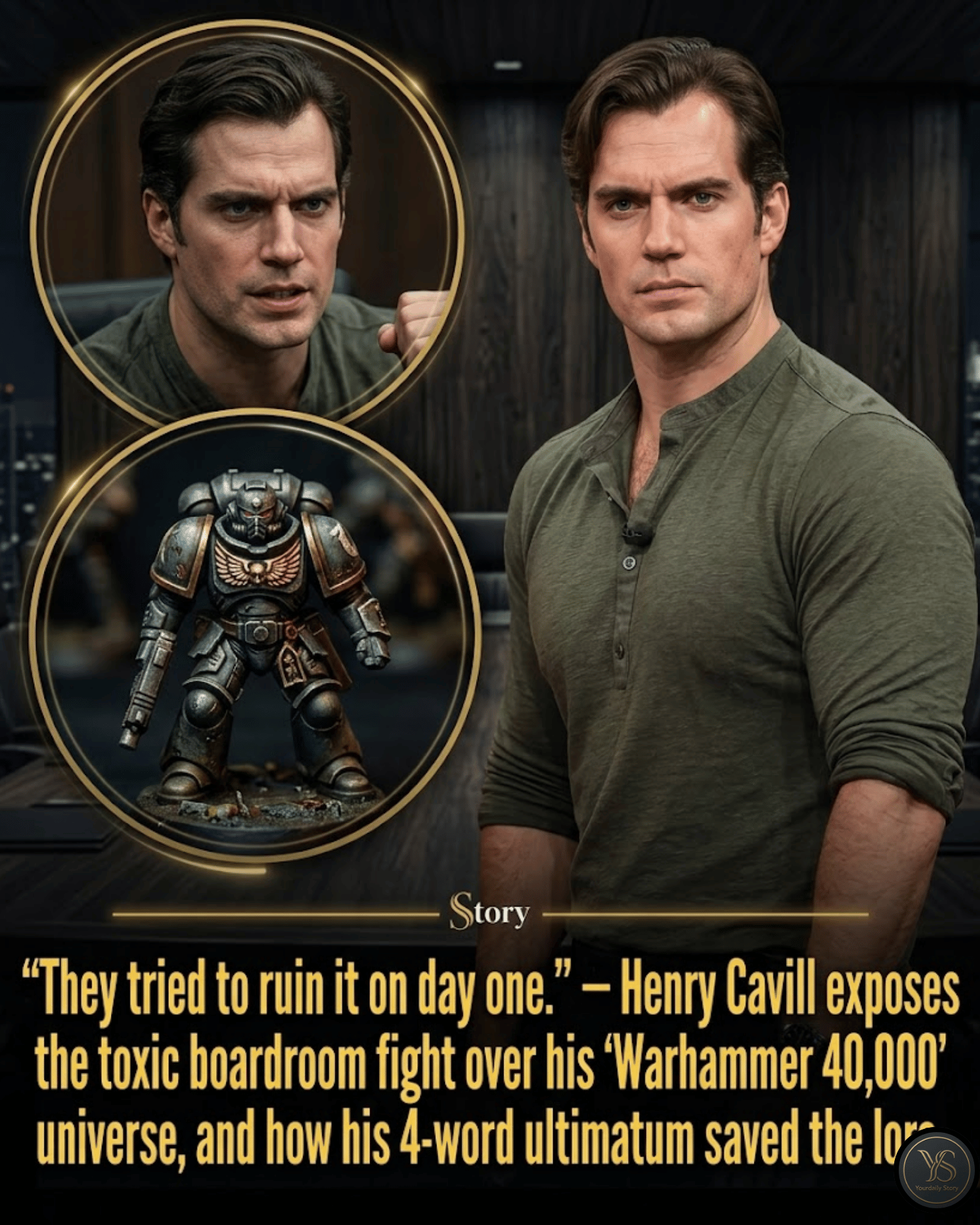 “They tried to ruin it on day one.” — Henry Cavill exposes the toxic boardroom fight over his ‘Warhammer 40,000’ universe, and how his 4-word ultimatum saved the lore.