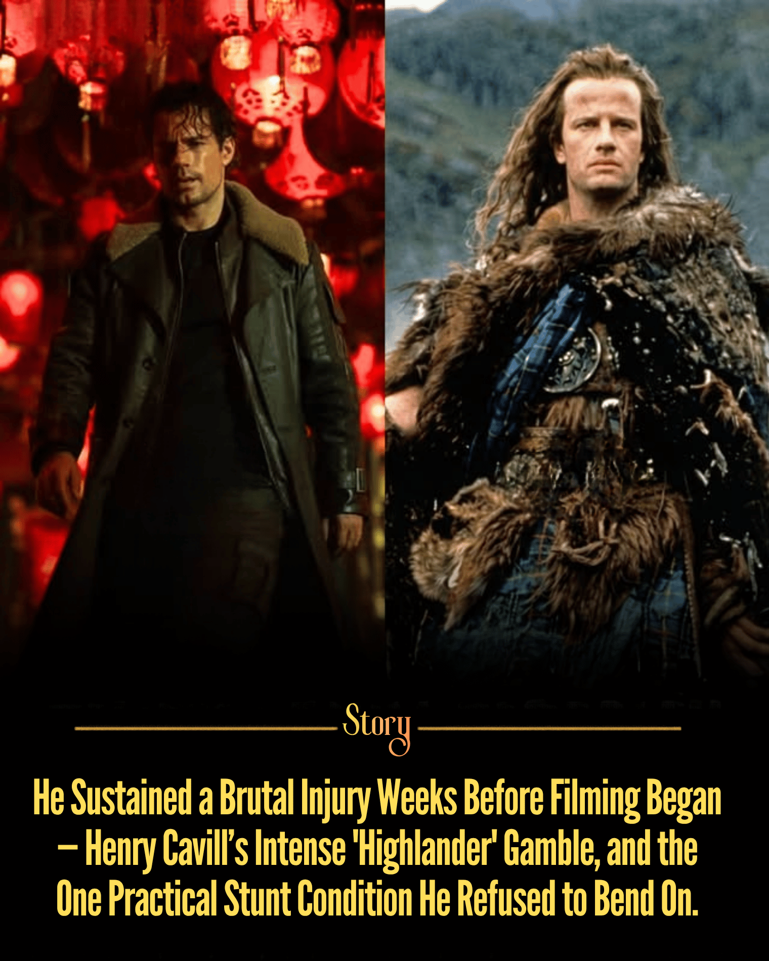He Sustained a Brutal Injury Weeks Before Filming Began — Henry Cavill’s Intense ‘Highlander’ Gamble, and the One Practical Stunt Condition He Refused to Bend On.