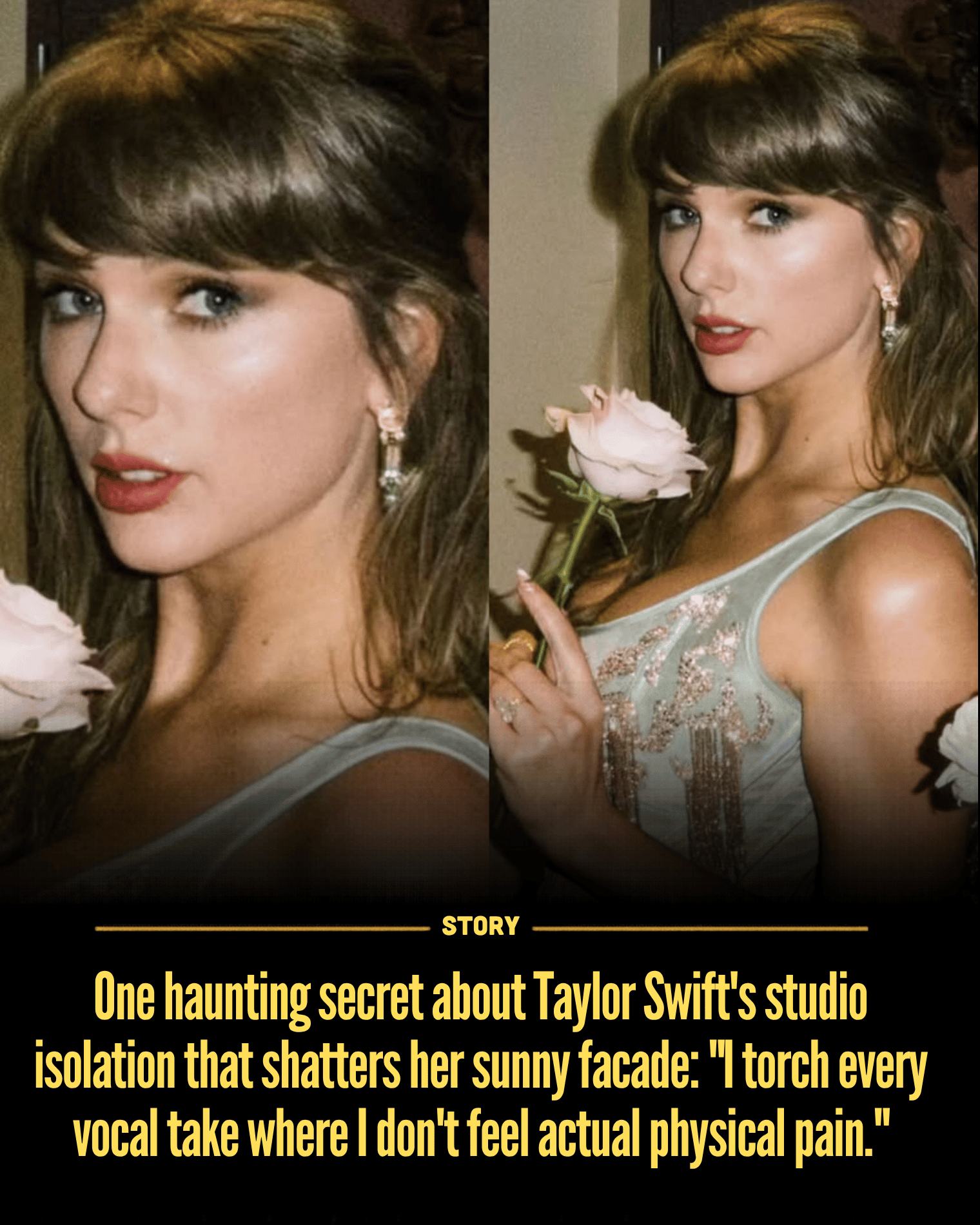 One haunting secret about Taylor Swift’s studio isolation that shatters her sunny facade: “I torch every vocal take where I don’t feel actual physical pain.”