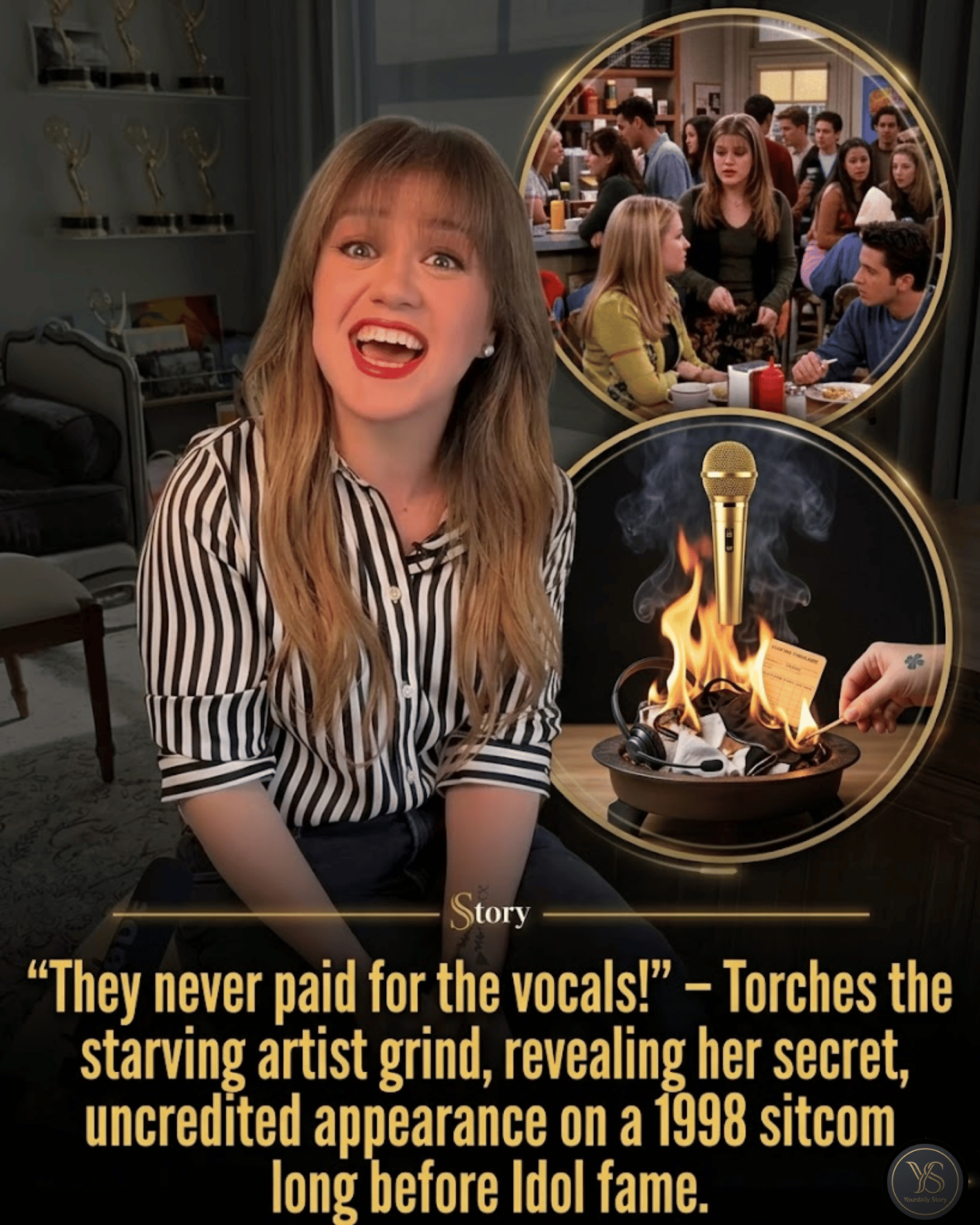 “They never paid for the vocals!” — Kelly Clarkson Torches the starving artist grind, revealing her secret, uncredited appearance on a 1998 sitcom long before Idol fame.