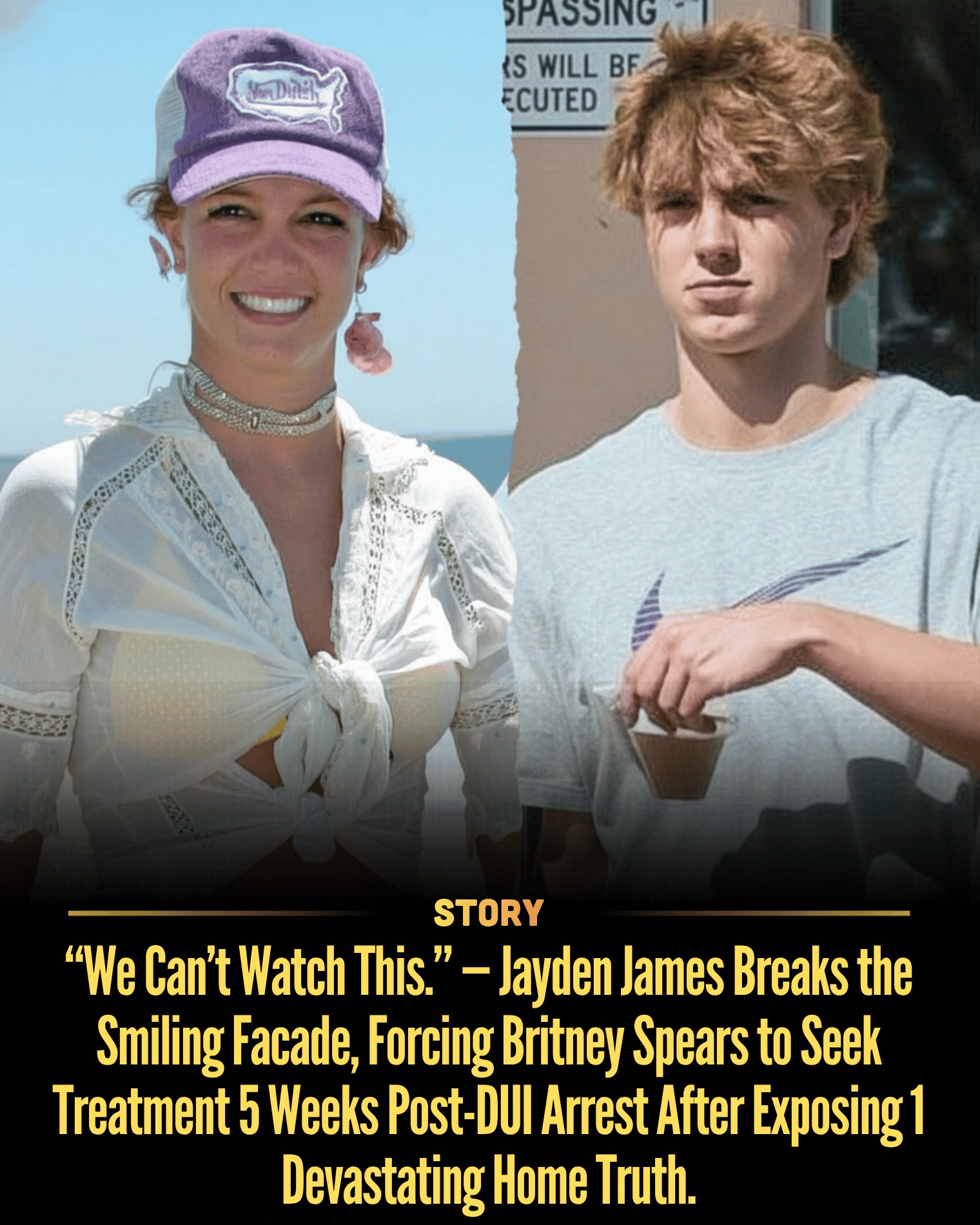 “We Can’t Watch This.” — Jayden James Breaks the Smiling Facade, Forcing Britney Spears to Seek Treatment 5 Weeks Post-DUI Arrest After Exposing 1 Devastating Home Truth.