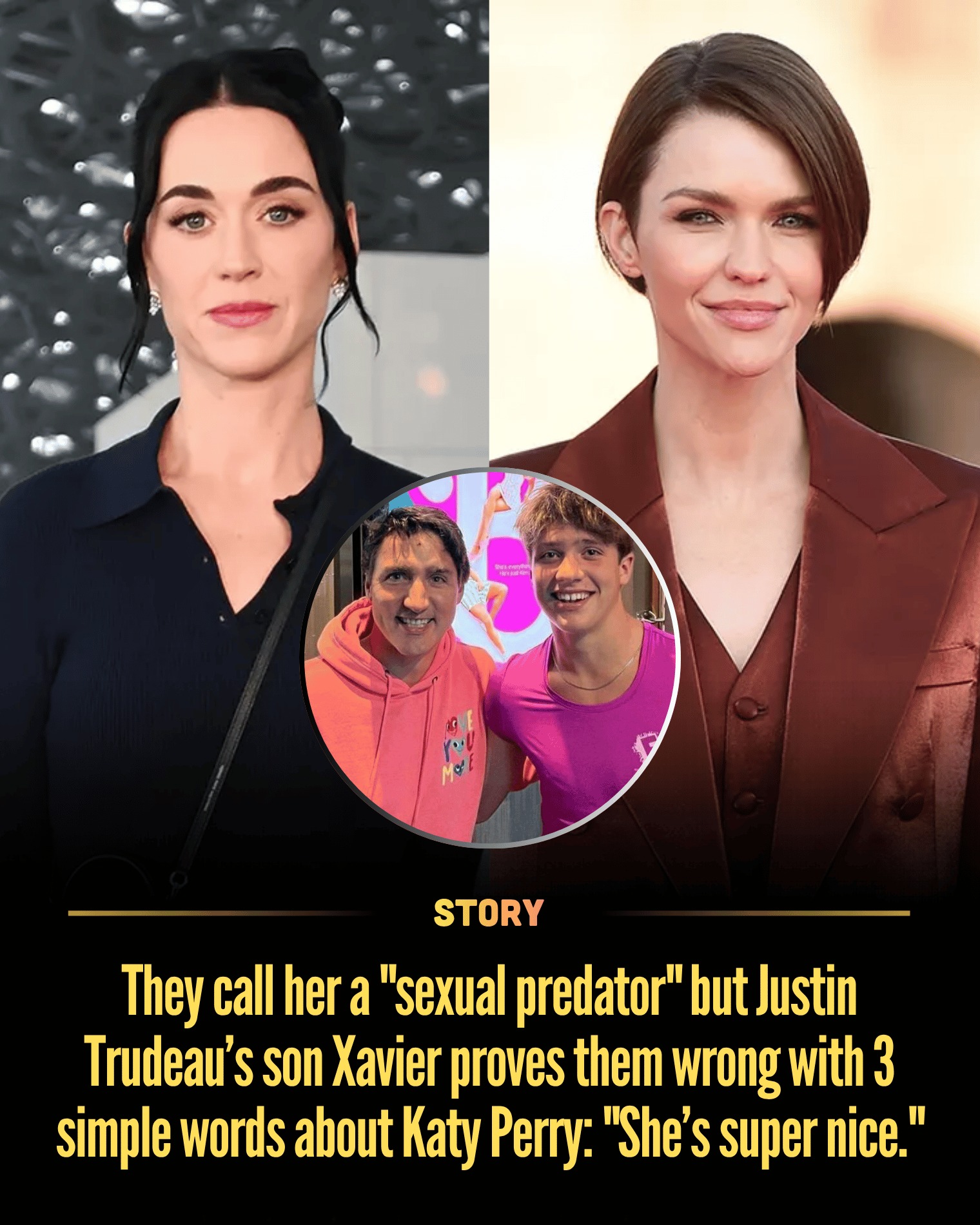 They call her a “sexual predator” but Justin Trudeau’s son Xavier proves them wrong with 3 simple words about Katy Perry: “She’s super nice.”