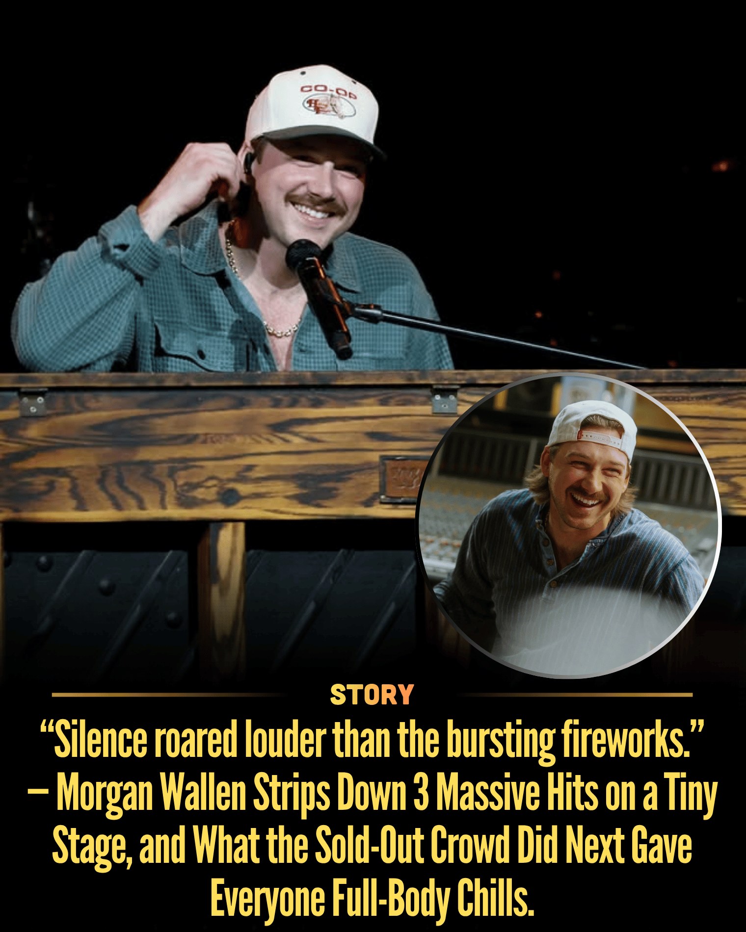 “Silence roared louder than the bursting fireworks.” — Morgan Wallen Strips Down 3 Massive Hits on a Tiny Stage, and What the Sold-Out Crowd Did Next Gave Everyone Full-Body Chills.