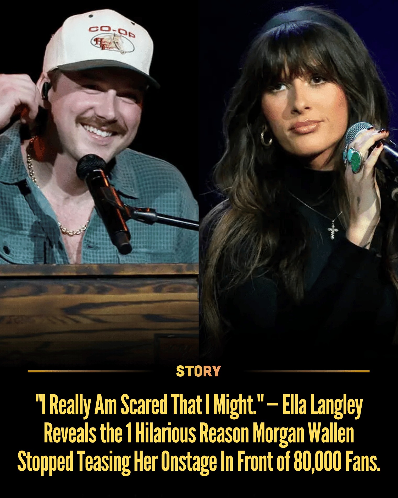 “I Really Am Scared That I Might.” — Ella Langley Reveals the 1 Hilarious Reason Morgan Wallen Stopped Teasing Her Onstage In Front of 80,000 Fans.
