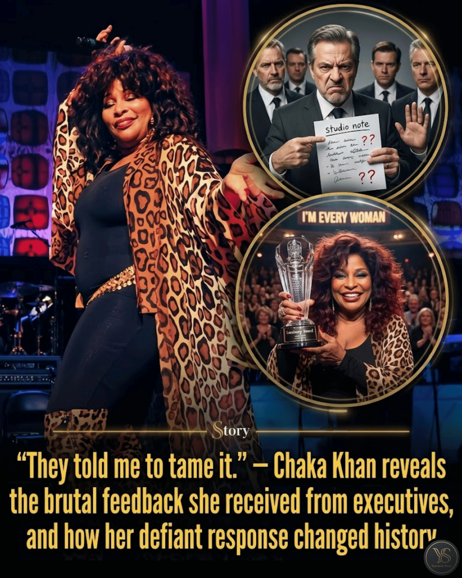 “They told me to tame it.” — Chaka Khan reveals the brutal feedback she received from executives, and how her defiant response changed history.