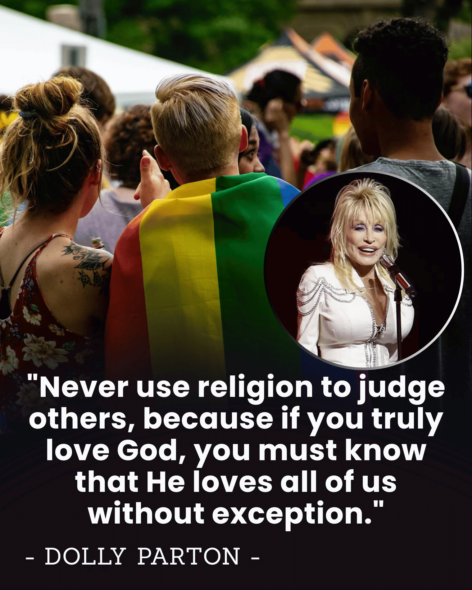 “Never Use God to Hate” — Dolly Parton Sparks Firestorm After Slamming Religious Discrimination Against LGBTQ+ Fans in Blunt New Statement.