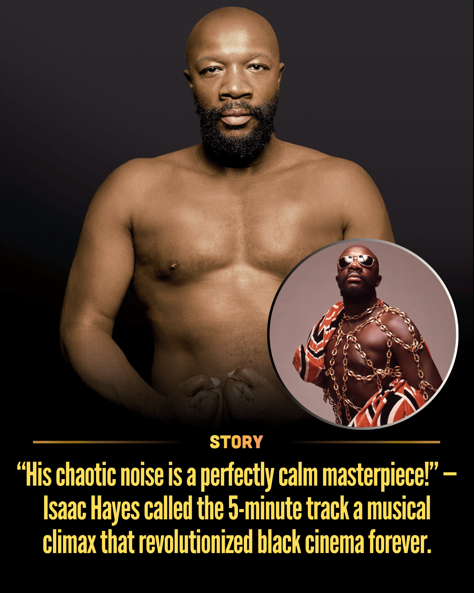 “His chaotic noise is a perfectly calm masterpiece!” — Isaac Hayes called the 5-minute track a musical climax that revolutionized black cinema forever.