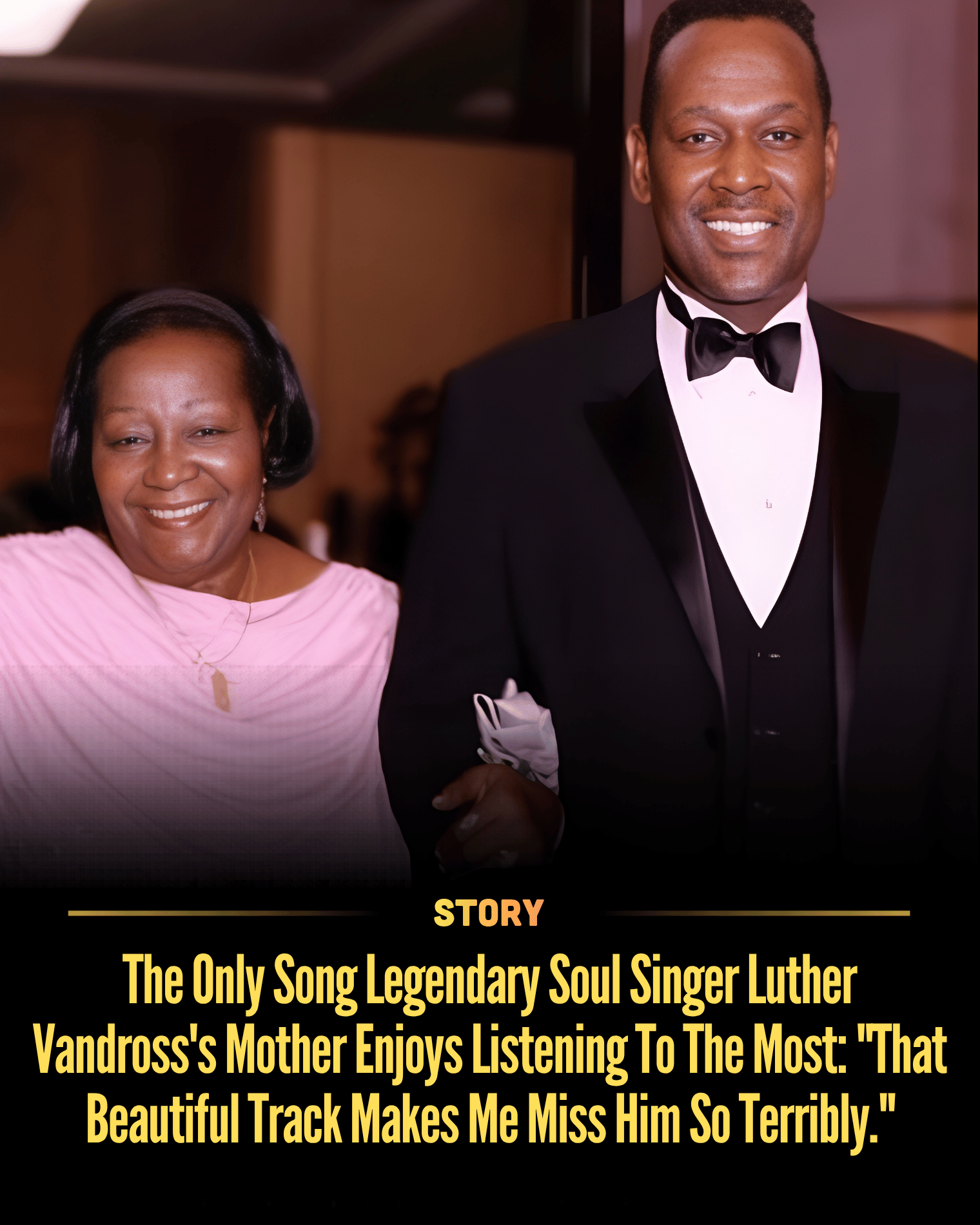 The Only Song Legendary Soul Singer Luther Vandross’s Mother Enjoys Listening To The Most: “That Beautiful Track Makes Me Miss Him So Terribly.”