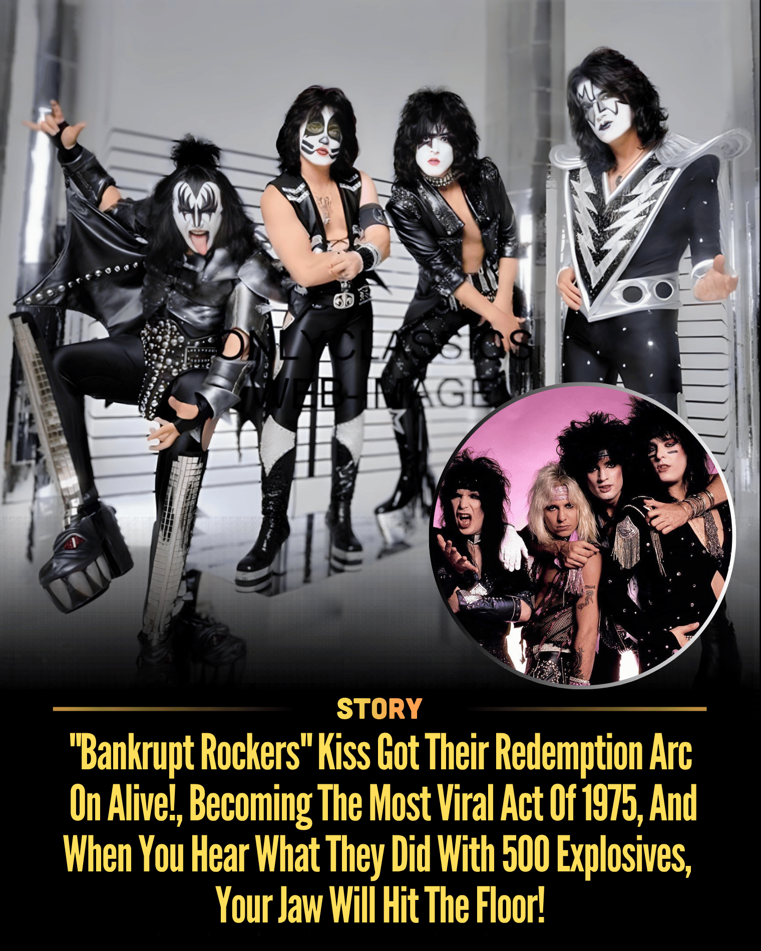 “Bankrupt Rockers” Kiss Got Their Redemption Arc On Alive!, Becoming The Most Viral Act Of 1975, And When You Hear What They Did With 500 Explosives, Your Jaw Will Hit The Floor!