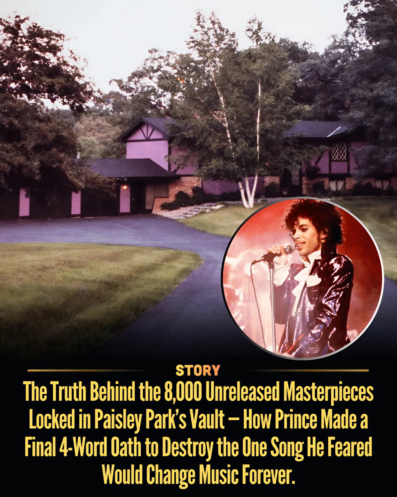 The Truth Behind the 8,000 Unreleased Masterpieces Locked in Paisley Park’s Vault — How Prince Made a Final 4-Word Oath to Destroy the One Song He Feared Would Change Music Forever.