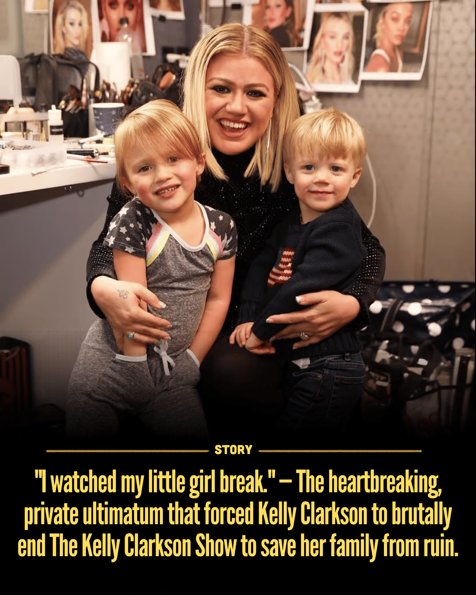 “I watched my little girl break.” — The heartbreaking, private ultimatum that forced Kelly Clarkson to brutally end The Kelly Clarkson Show to save her family from ruin.