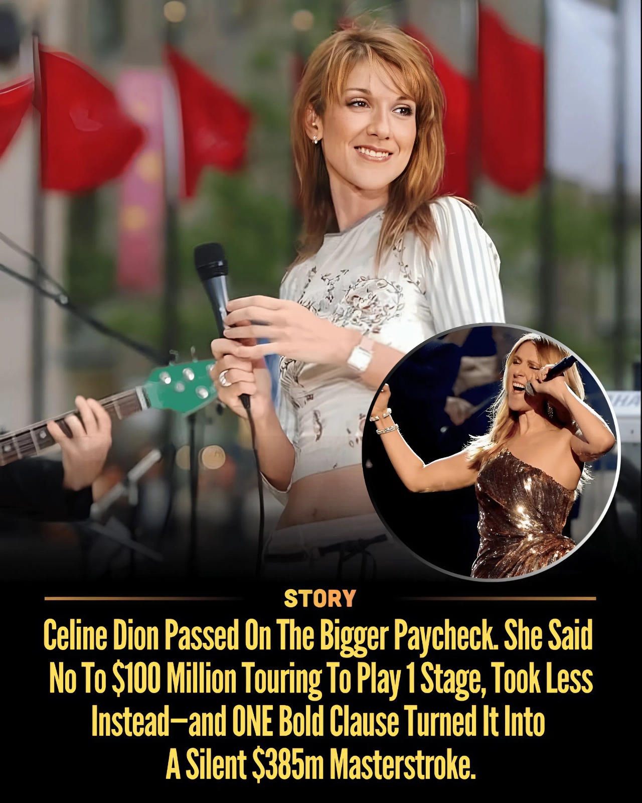 Celine Dion Passed On The Bigger Paycheck. She Said No To $100 Million Touring To Play 1 Stage, Took Less Instead—and ONE Bold Clause Turned It Into A Silent $385m Masterstroke.