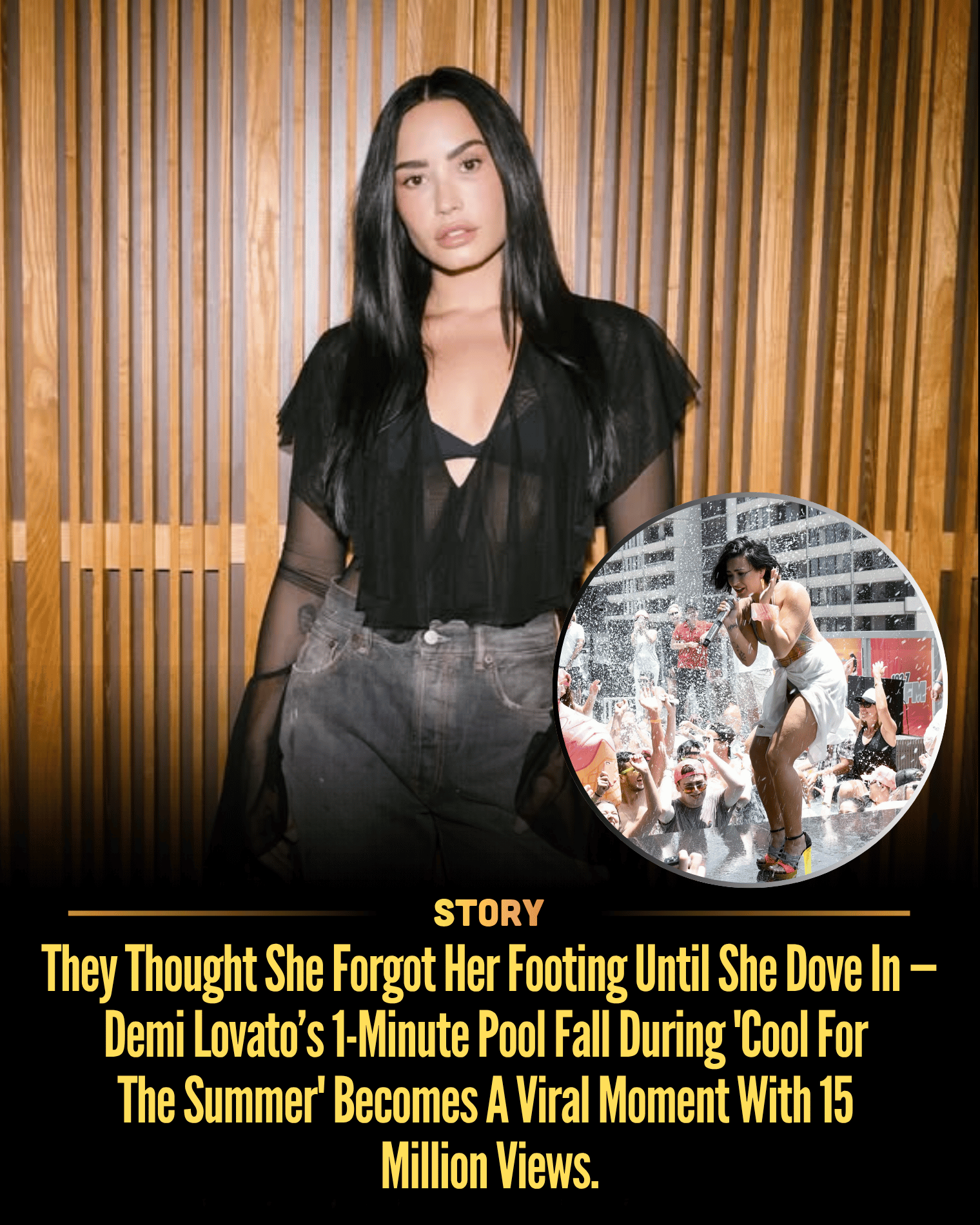 They Thought She Forgot Her Footing Until She Dove In — Demi Lovato’s 1-Minute Pool Fall During ‘Cool For The Summer’ Becomes A Viral Moment With 15 Million Views.