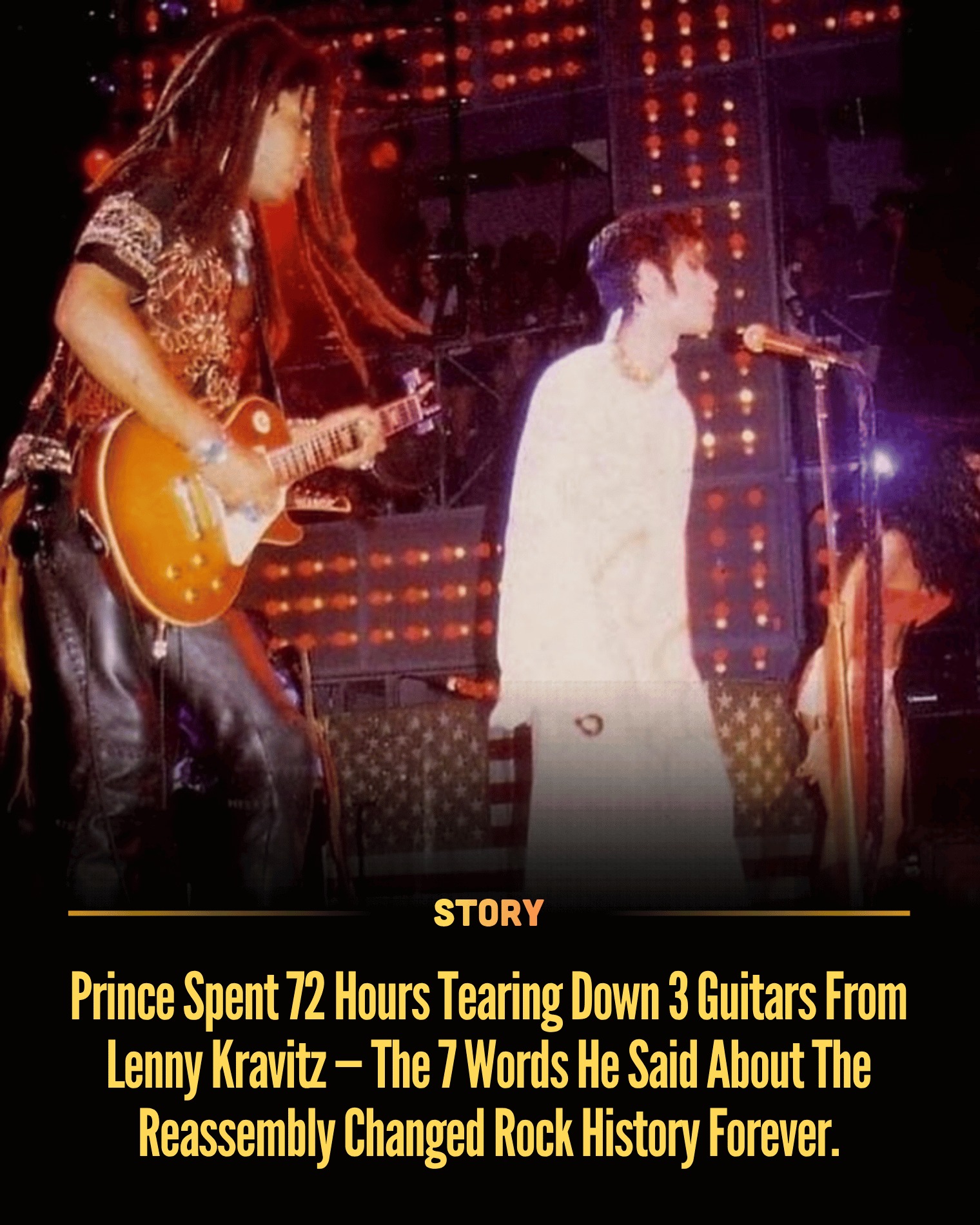Prince Spent 72 Hours Tearing Down 3 Guitars From Lenny Kravitz — The 7 Words He Said About The Reassembly Changed Rock History Forever.
