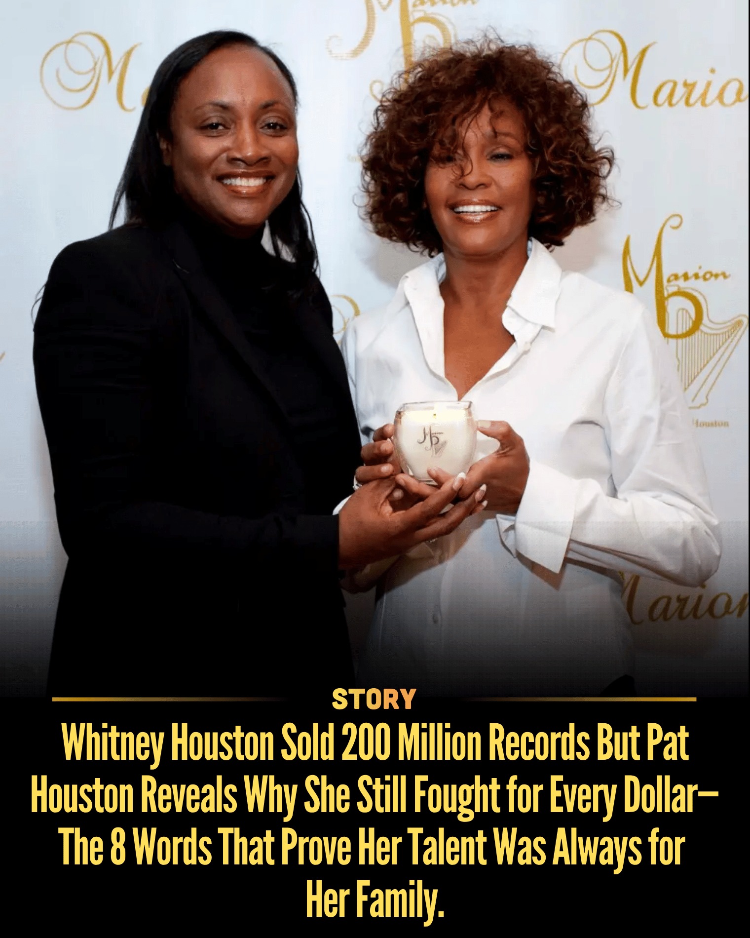 Whitney Houston Sold 200 Million Records But Pat Houston Reveals Why She Still Fought for Every Dollar—The 8 Words That Prove Her Talent Was Always for Her Family.