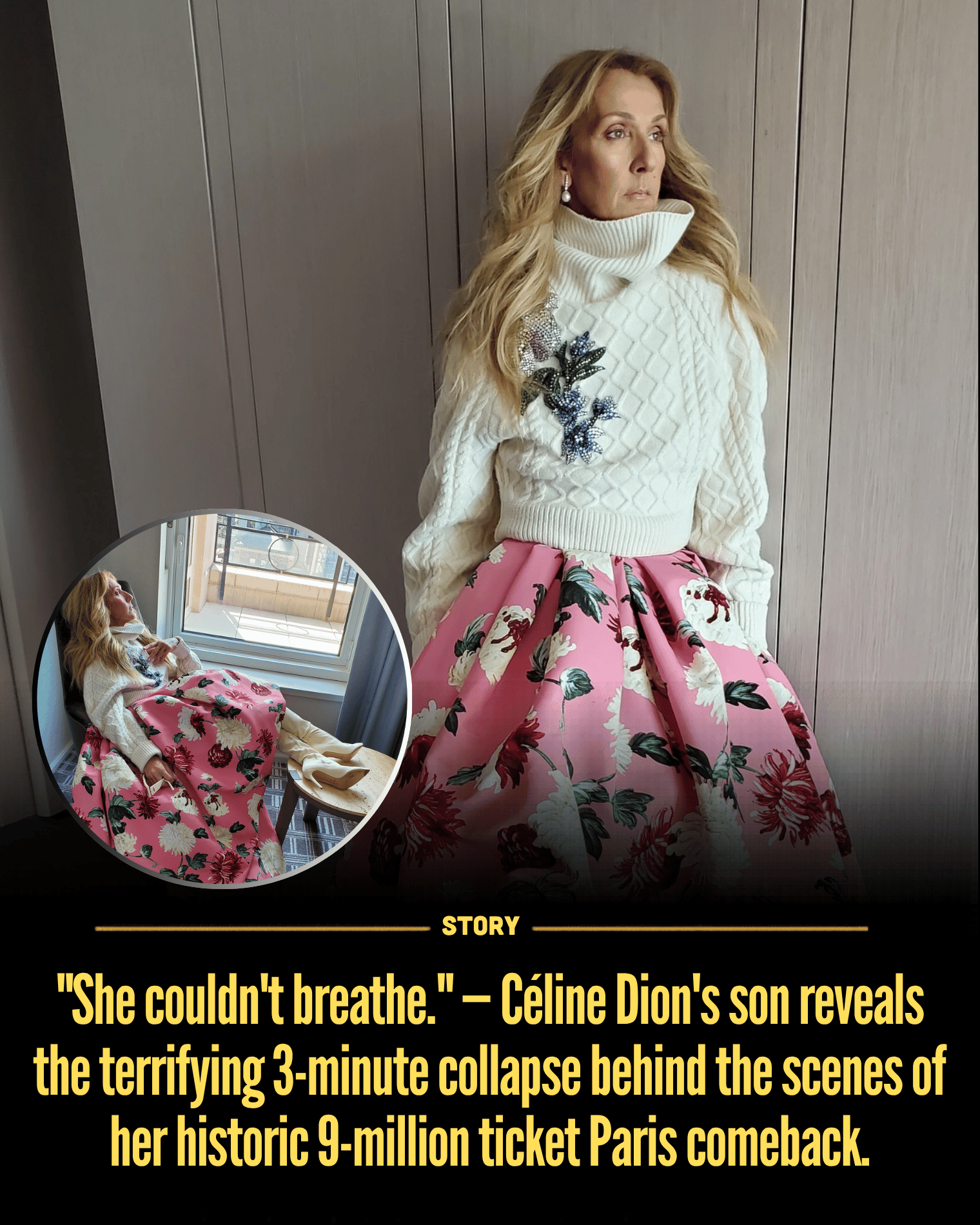 “She couldn’t breathe.” — Céline Dion’s son reveals the terrifying 3-minute collapse behind the scenes of her historic 9-million ticket Paris comeback.