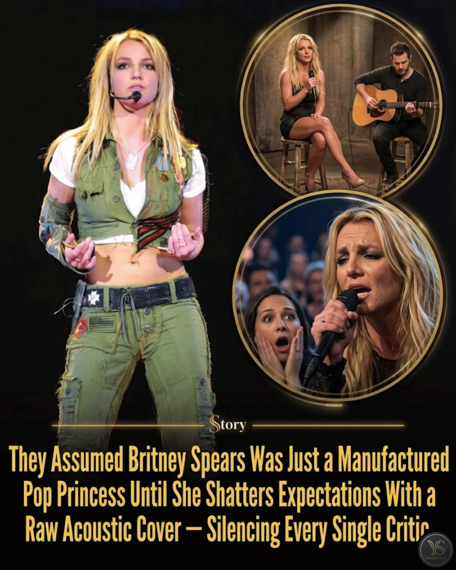 They Assumed Britney Spears Was Just a Manufactured Pop Princess Until She Shatters Expectations With a Raw Acoustic Cover — Silencing Every Single Critic.
