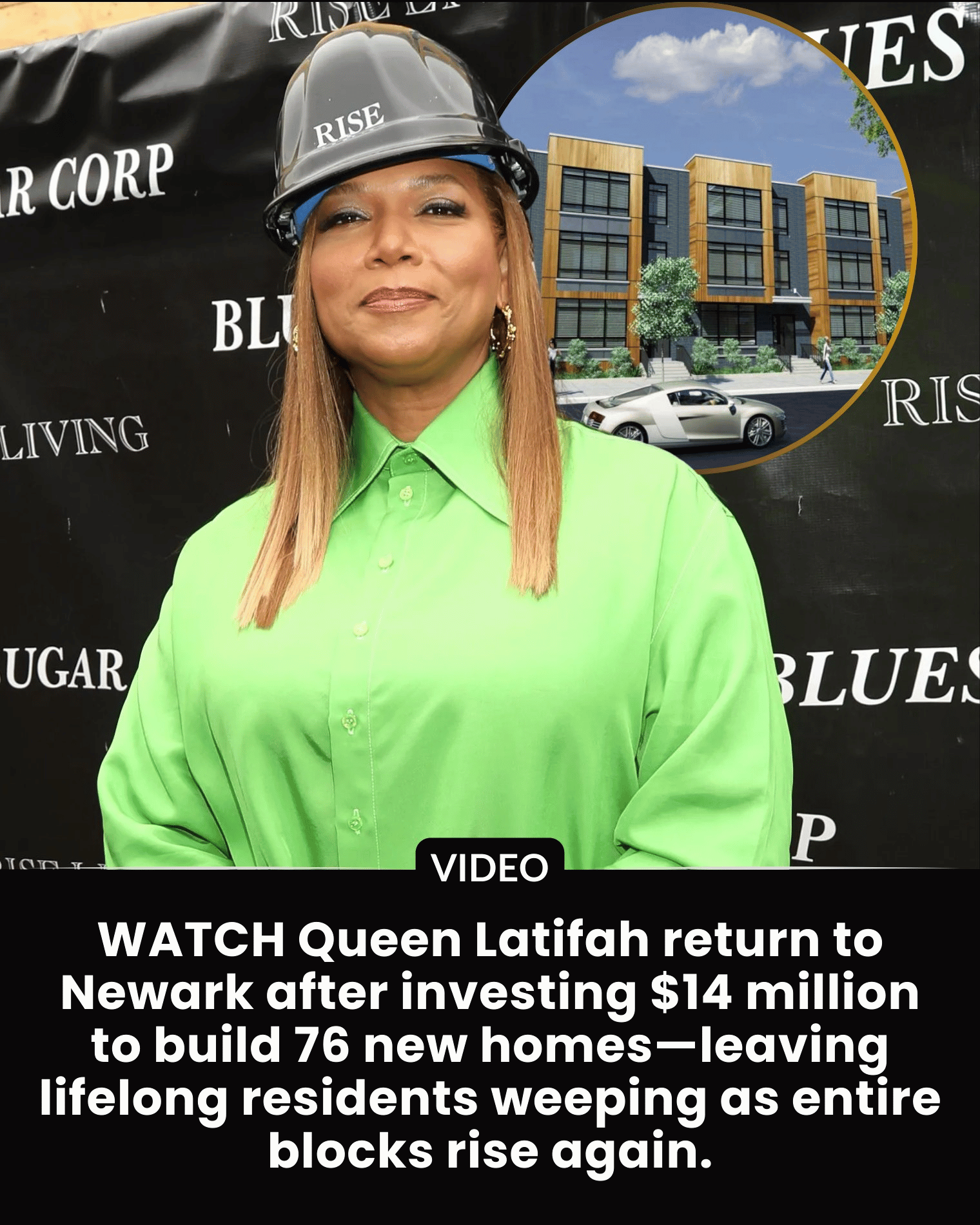 WATCH Queen Latifah return to Newark after investing $14 million to build 76 new homes—leaving lifelong residents weeping as entire blocks rise again.
