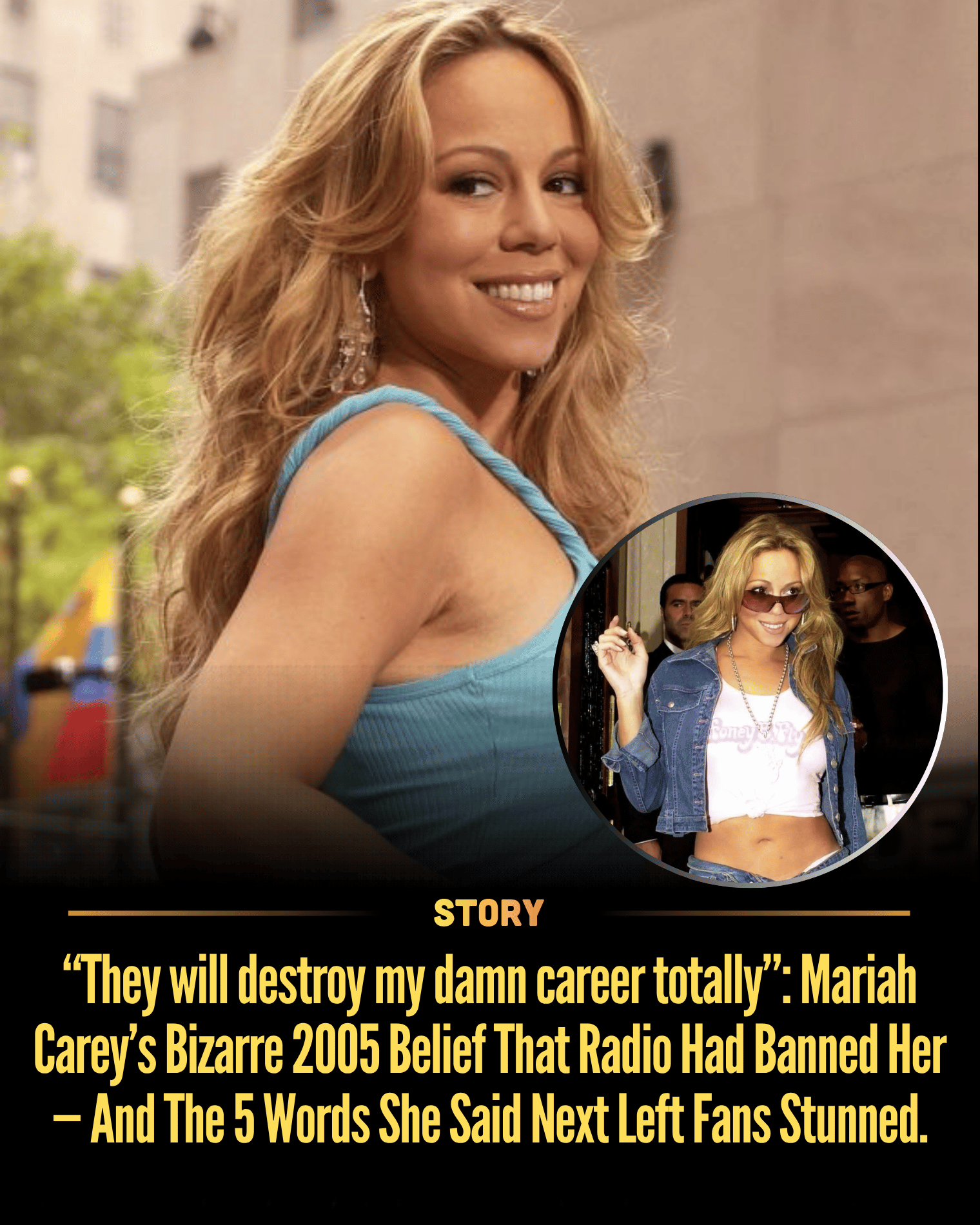 “They will destroy my damn career totally”: Mariah Carey’s Bizarre 2005 Belief That Radio Had Banned Her — And The 5 Words She Said Next Left Fans Stunned.
