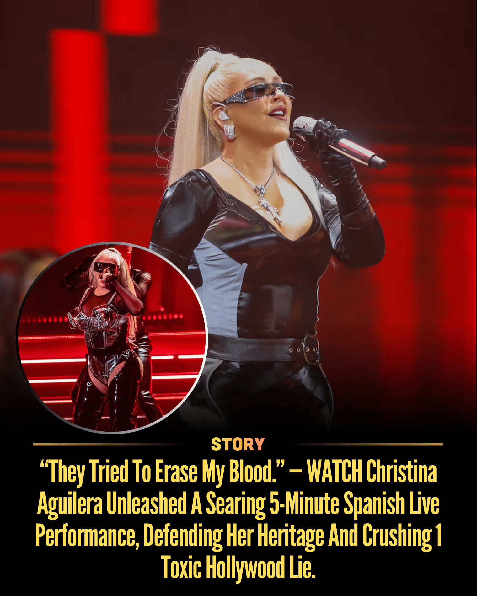 “They Tried To Erase My Blood.” — WATCH Christina Aguilera Unleashed A Searing 5-Minute Spanish Live Performance, Defending Her Heritage And Crushing 1 Toxic Hollywood Lie.