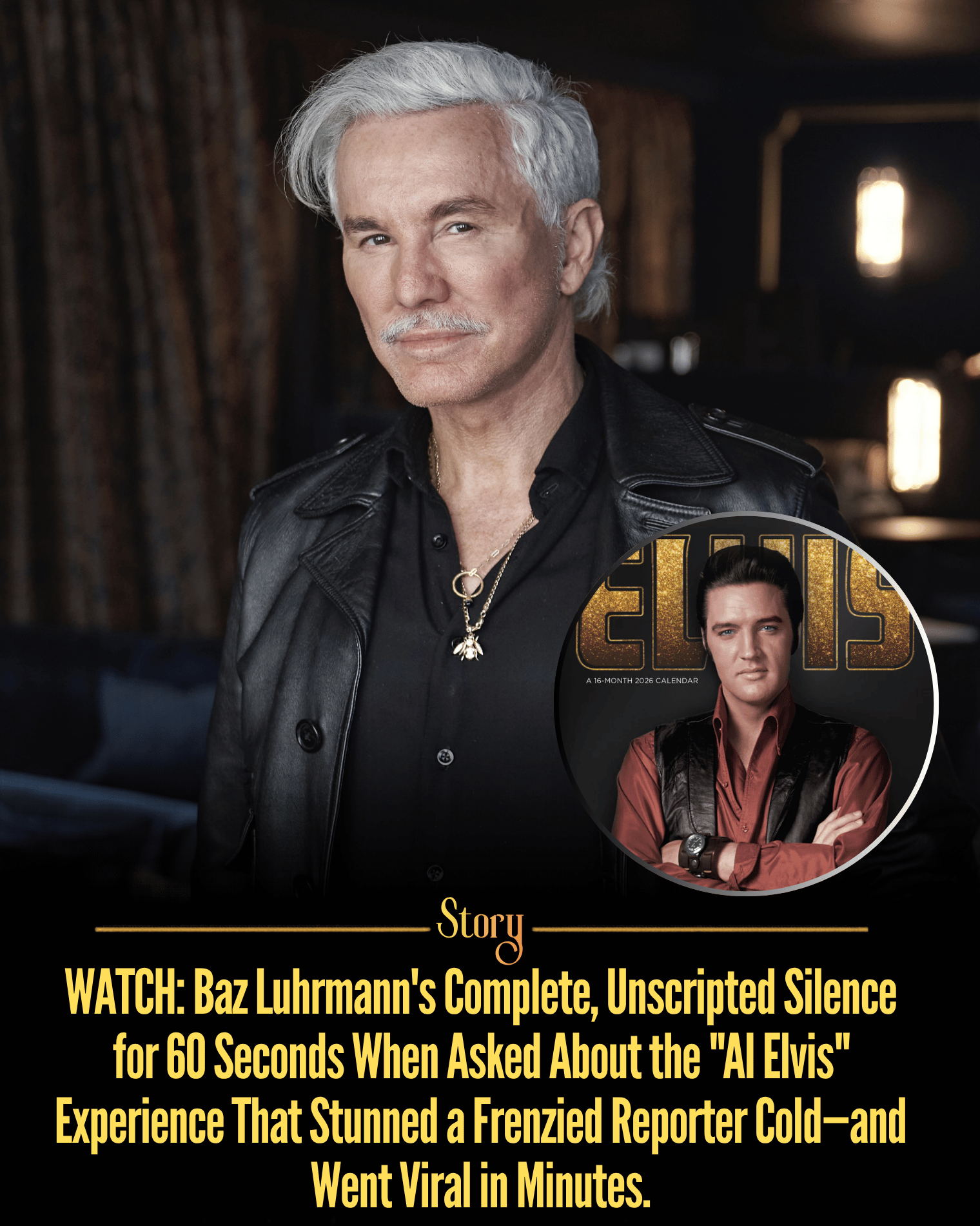 WATCH: Baz Luhrmann’s Complete, Unscripted Silence for 60 Seconds When Asked About the “AI Elvis” Experience That Stunned a Frenzied Reporter Cold—and Went Viral in Minutes.