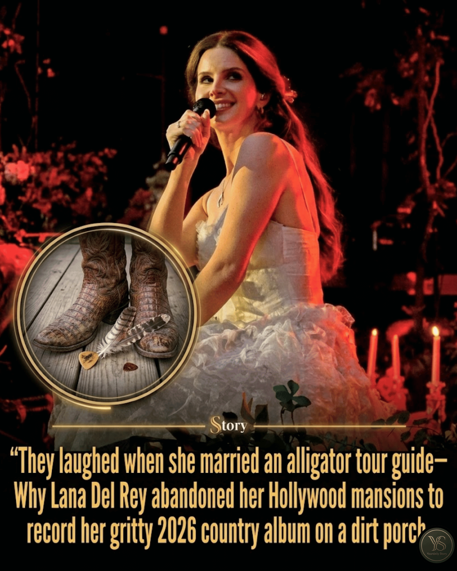 They laughed when she married an alligator tour guide—Why Lana Del Rey abandoned her Hollywood mansions to record her gritty 2026 country album on a dirt porch.