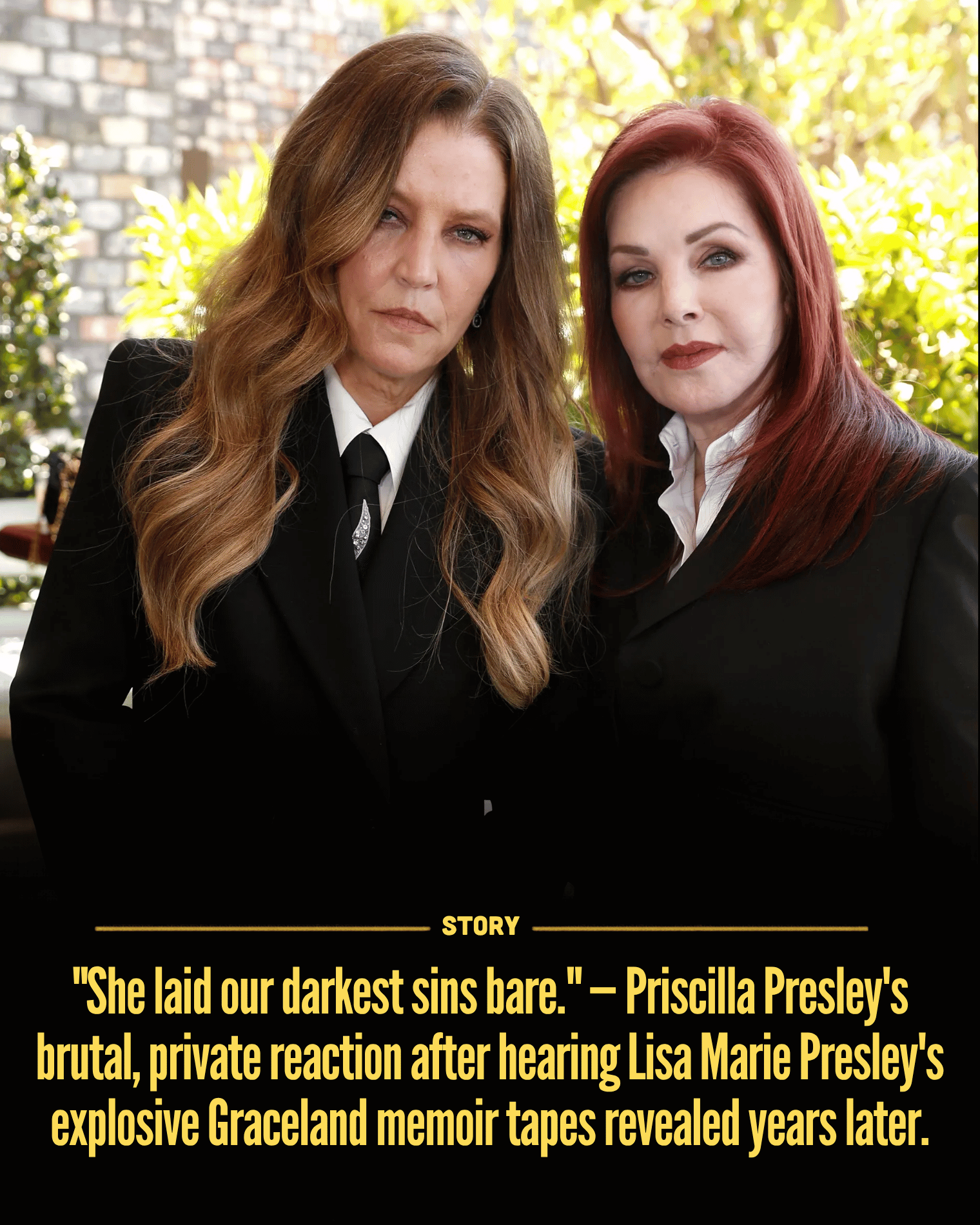 “She laid our darkest sins bare.” — Priscilla Presley’s brutal, private reaction after hearing Lisa Marie Presley’s explosive Graceland memoir tapes revealed years later.