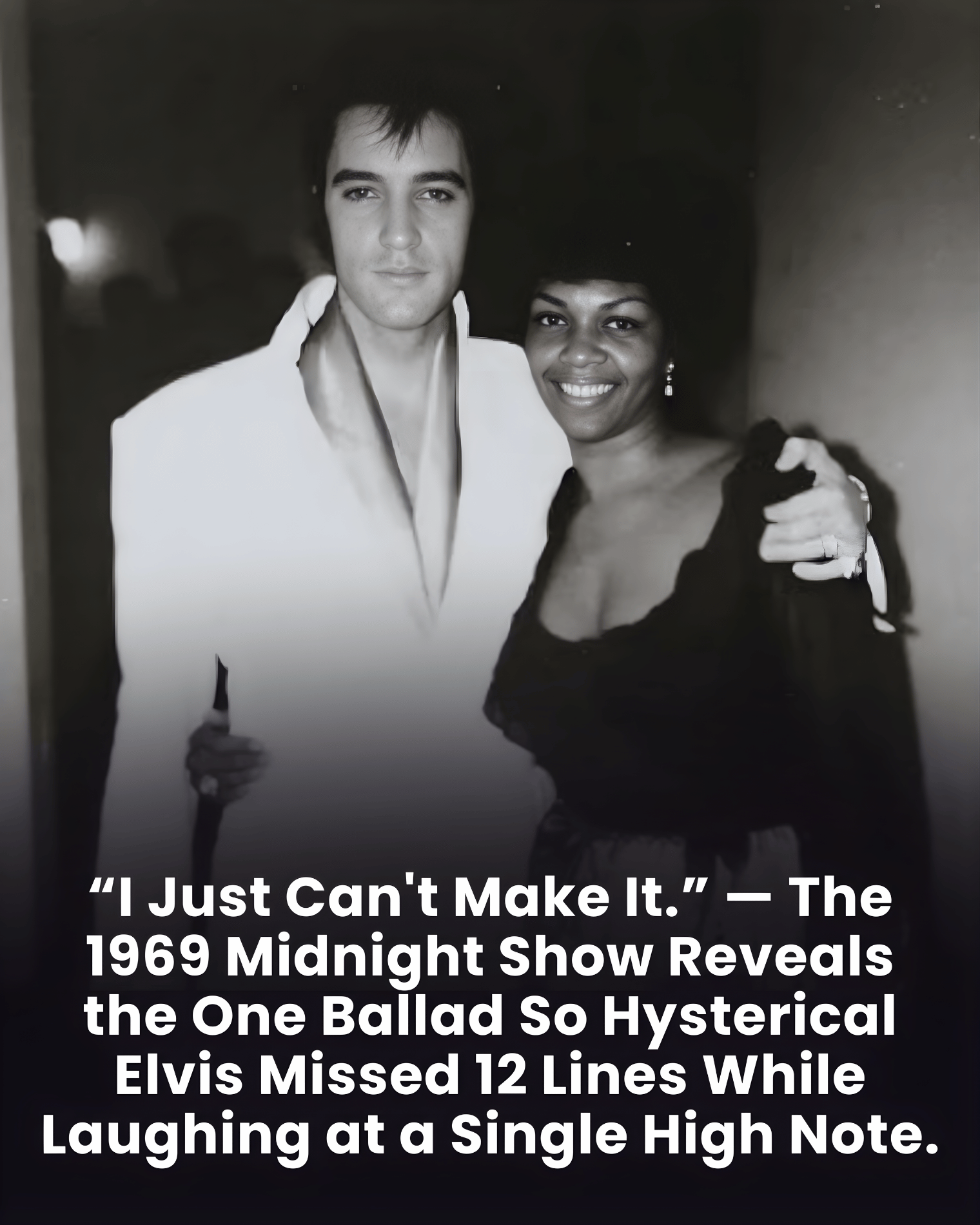 “I Just Can’t Make It.” — The 1969 Midnight Show Reveals the One Ballad So Hysterical Elvis Missed 12 Lines While Laughing at a Single High Note.