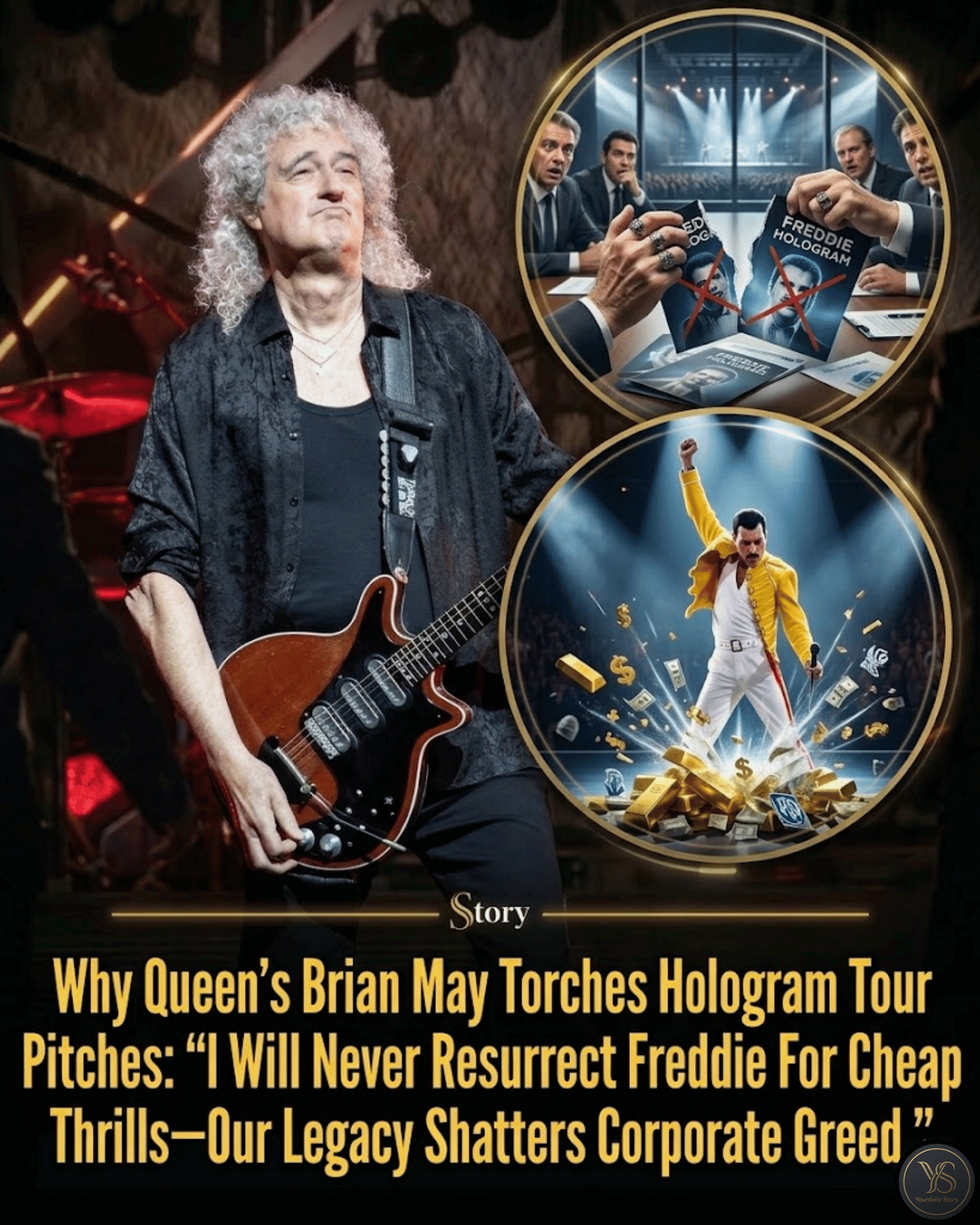 Why Queen’s Brian May Torches Hologram Tour Pitches: “I Will Never Resurrect Freddie For Cheap Thrills—Our Legacy Shatters Corporate Greed.”