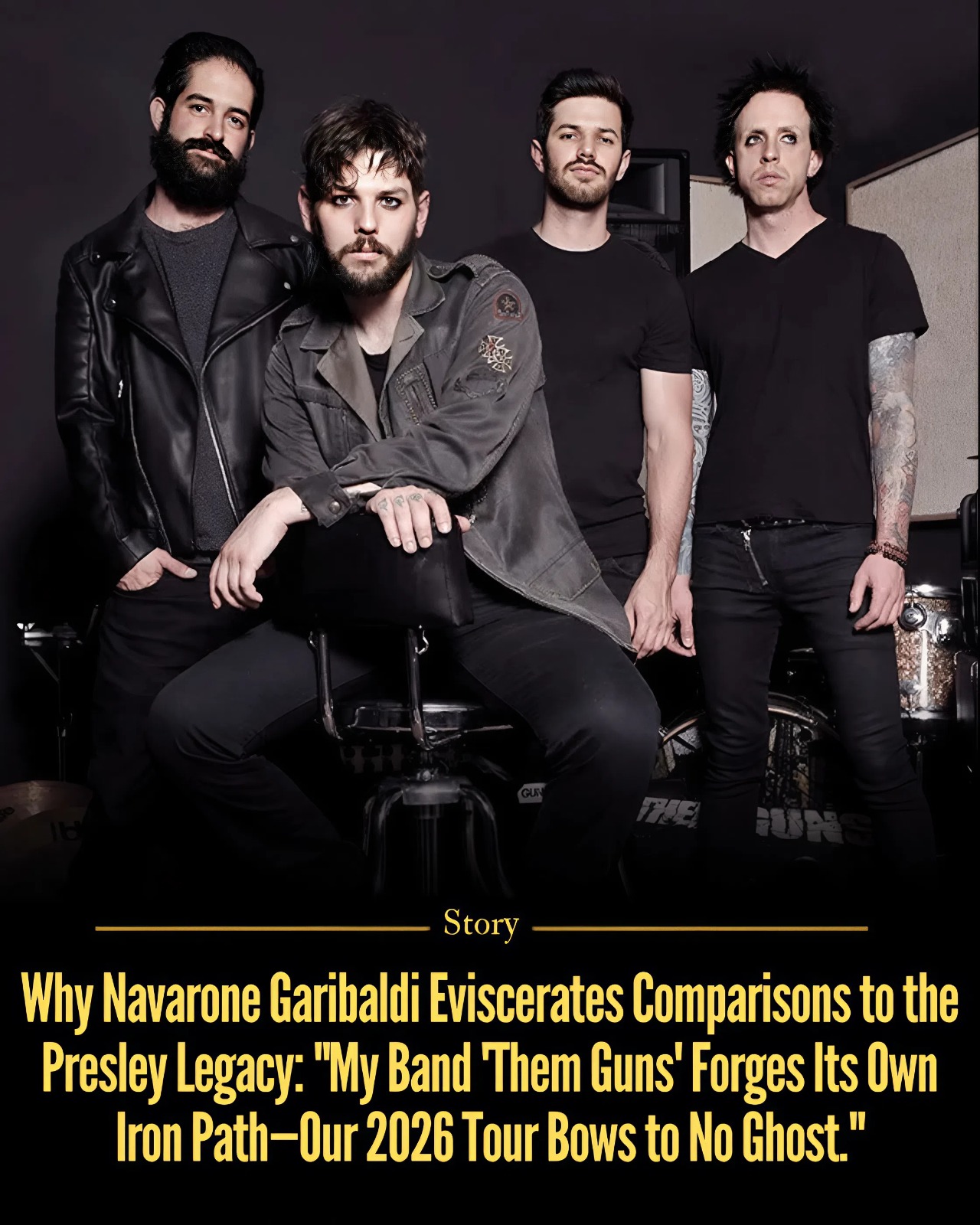 Why Navarone Garibaldi Eviscerates Comparisons to the Presley Legacy: “My Band ‘Them Guns’ Forges Its Own Iron Path—Our 2026 Tour Bows to No Ghost.”
