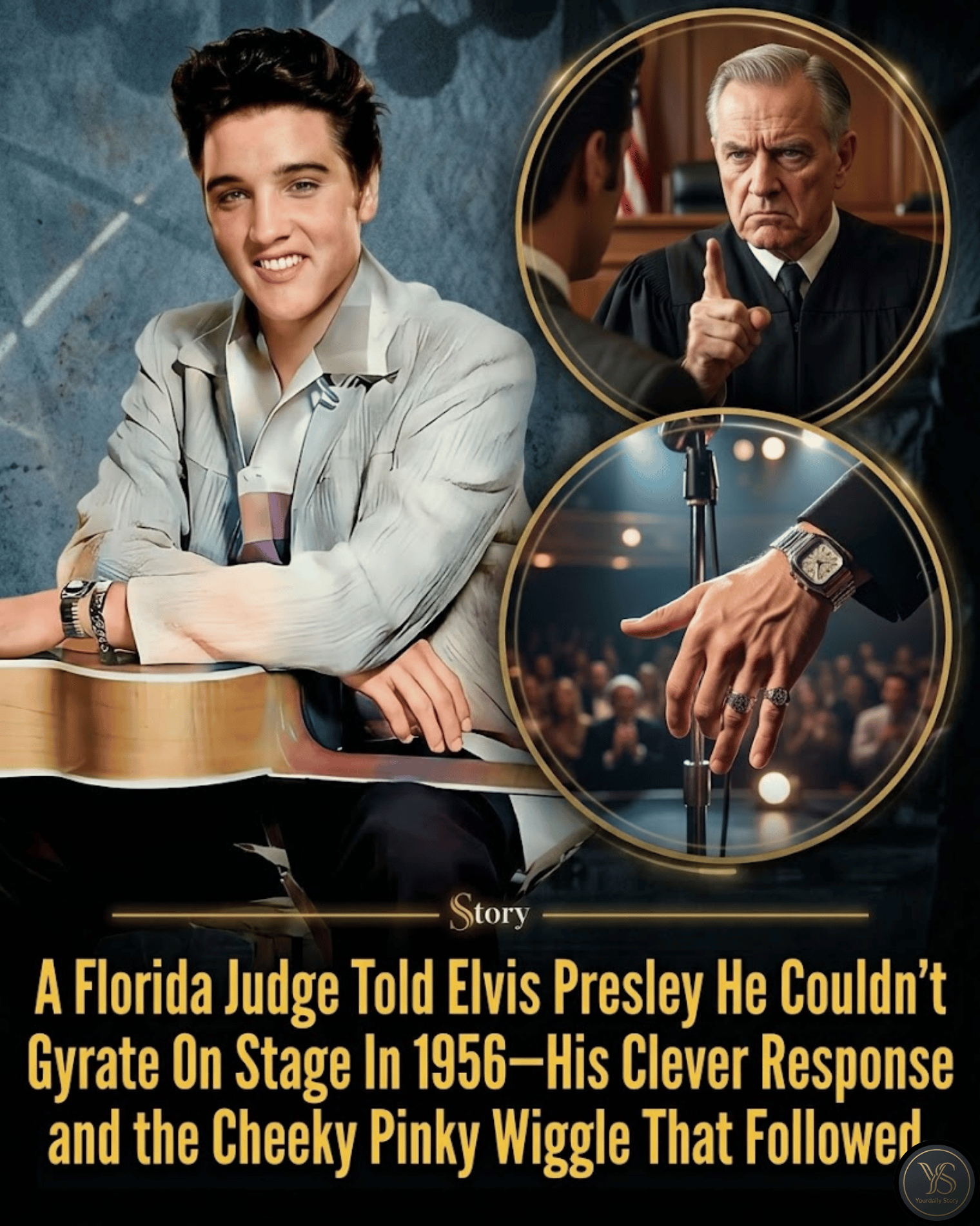 A Florida Judge Told Elvis Presley He Couldn’t Gyrate On Stage In 1956—His Clever Response and the Cheeky Pinky Wiggle That Followed.