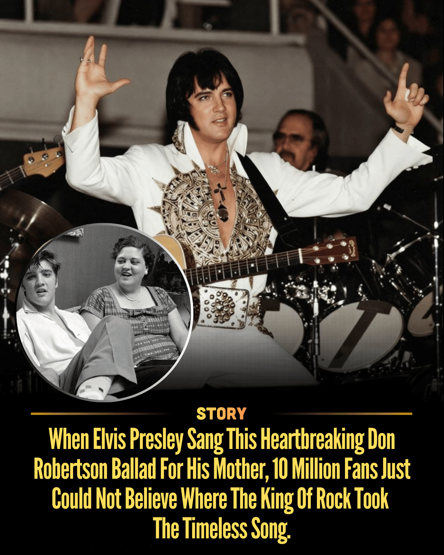 When Elvis Presley Sang This Heartbreaking Don Robertson Ballad For His Mother, 10 Million Fans Just Could Not Believe Where The King Of Rock Took The Timeless Song.