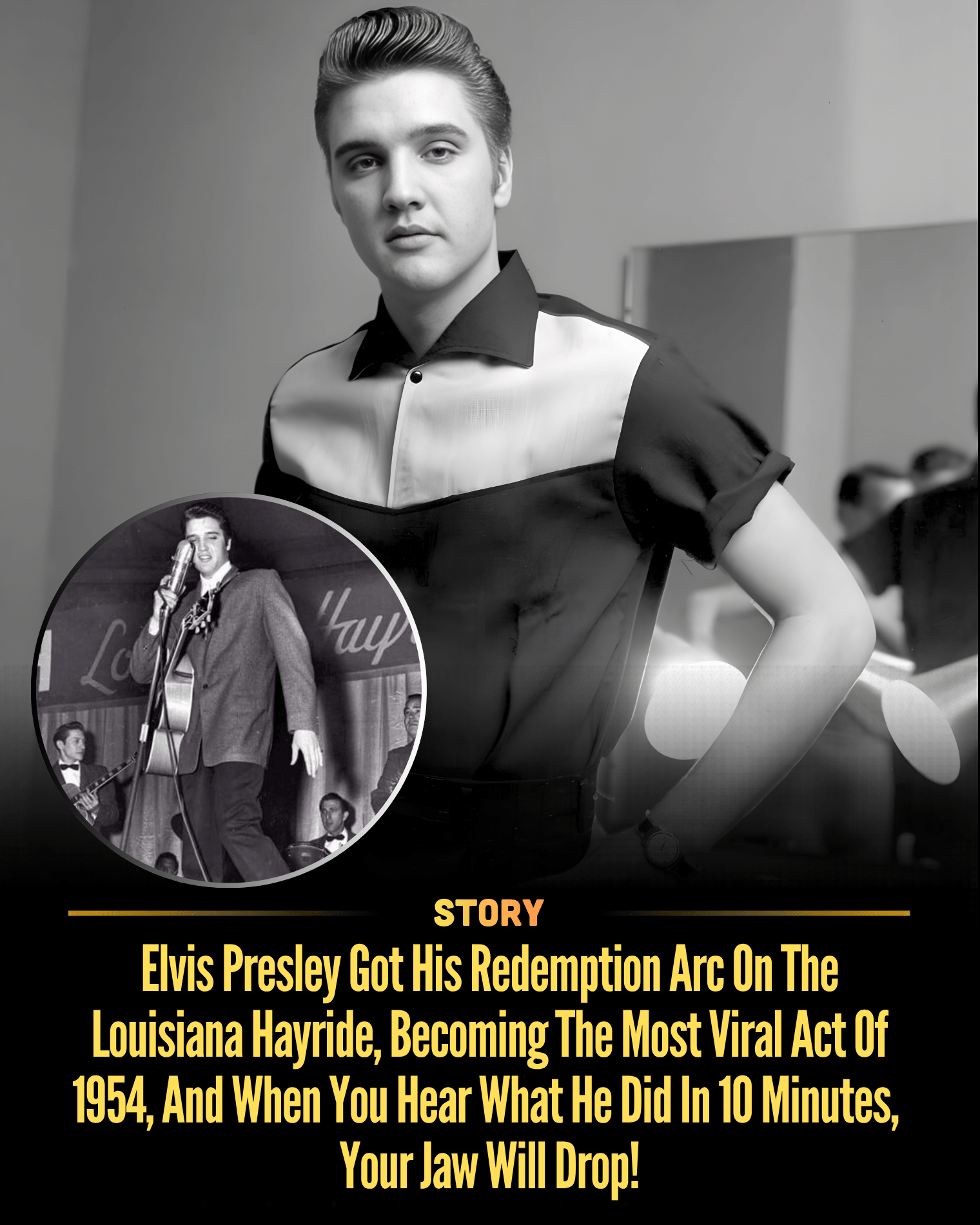 Elvis Presley Got His Redemption Arc On The Louisiana Hayride, Becoming The Most Viral Act Of 1954, And When You Hear What He Did In 10 Minutes, Your Jaw Will Drop!