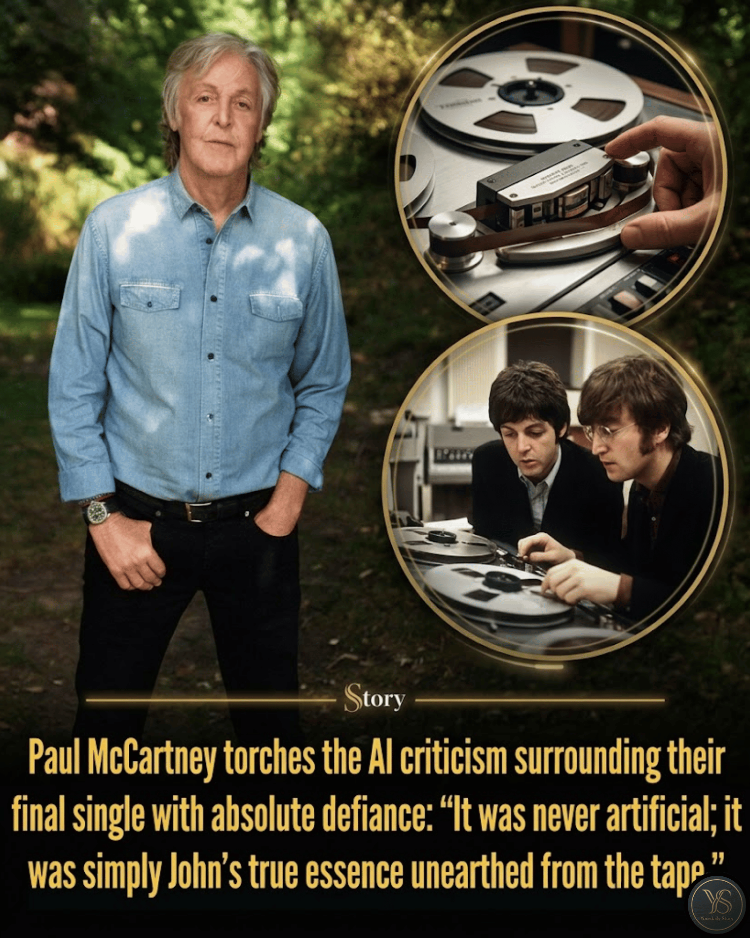 Paul McCartney torches the AI criticism surrounding their final single with absolute defiance: “It was never artificial; it was simply John’s true essence unearthed from the tape.”