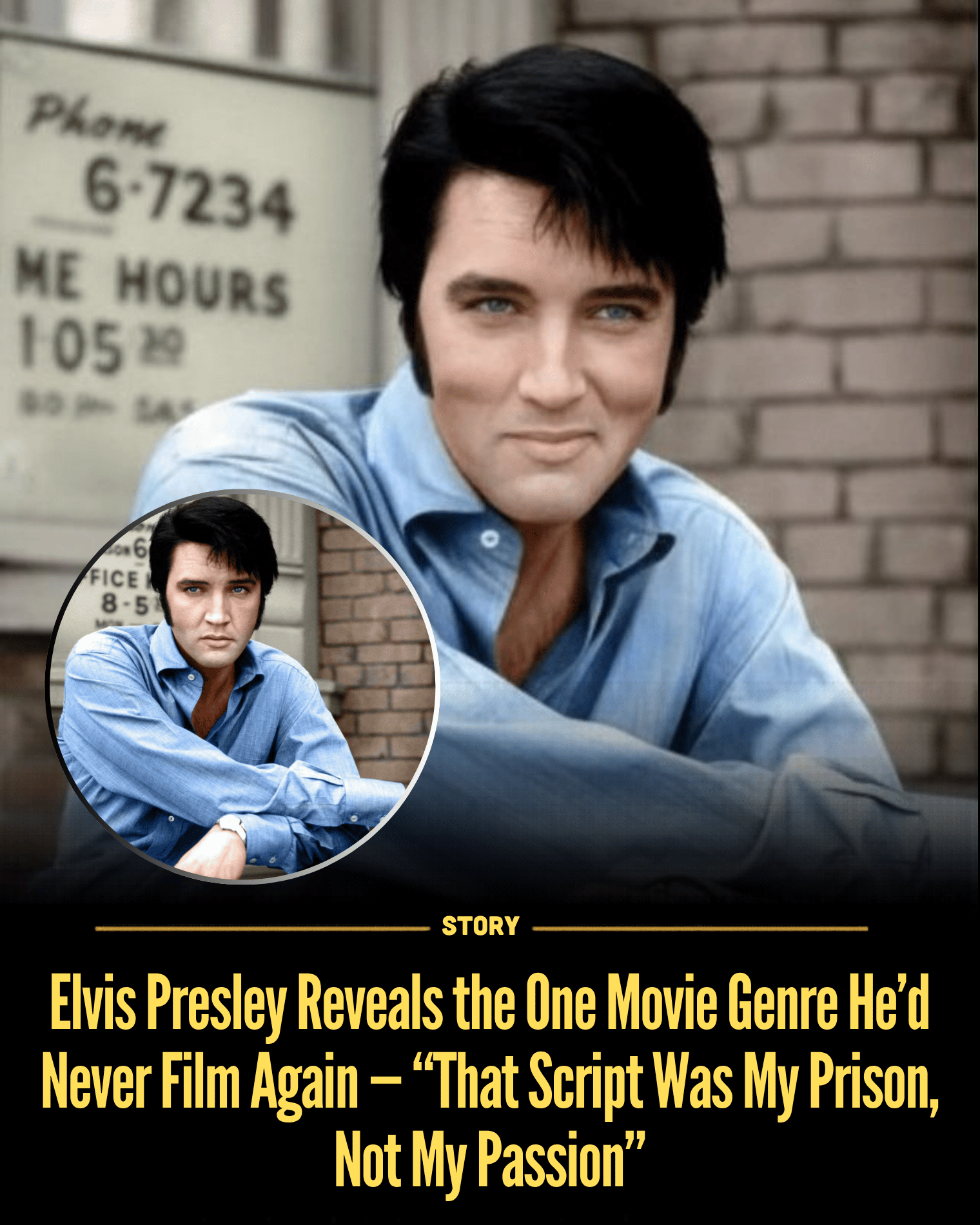 Elvis Presley Reveals the One Movie Genre He’d Never Film Again — “That Script Was My Prison, Not My Passion”