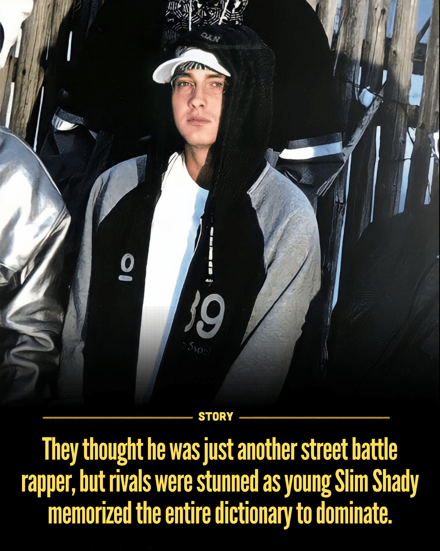 They thought he was just another street battle rapper, but rivals were stunned as young Slim Shady memorized the entire dictionary to dominate.