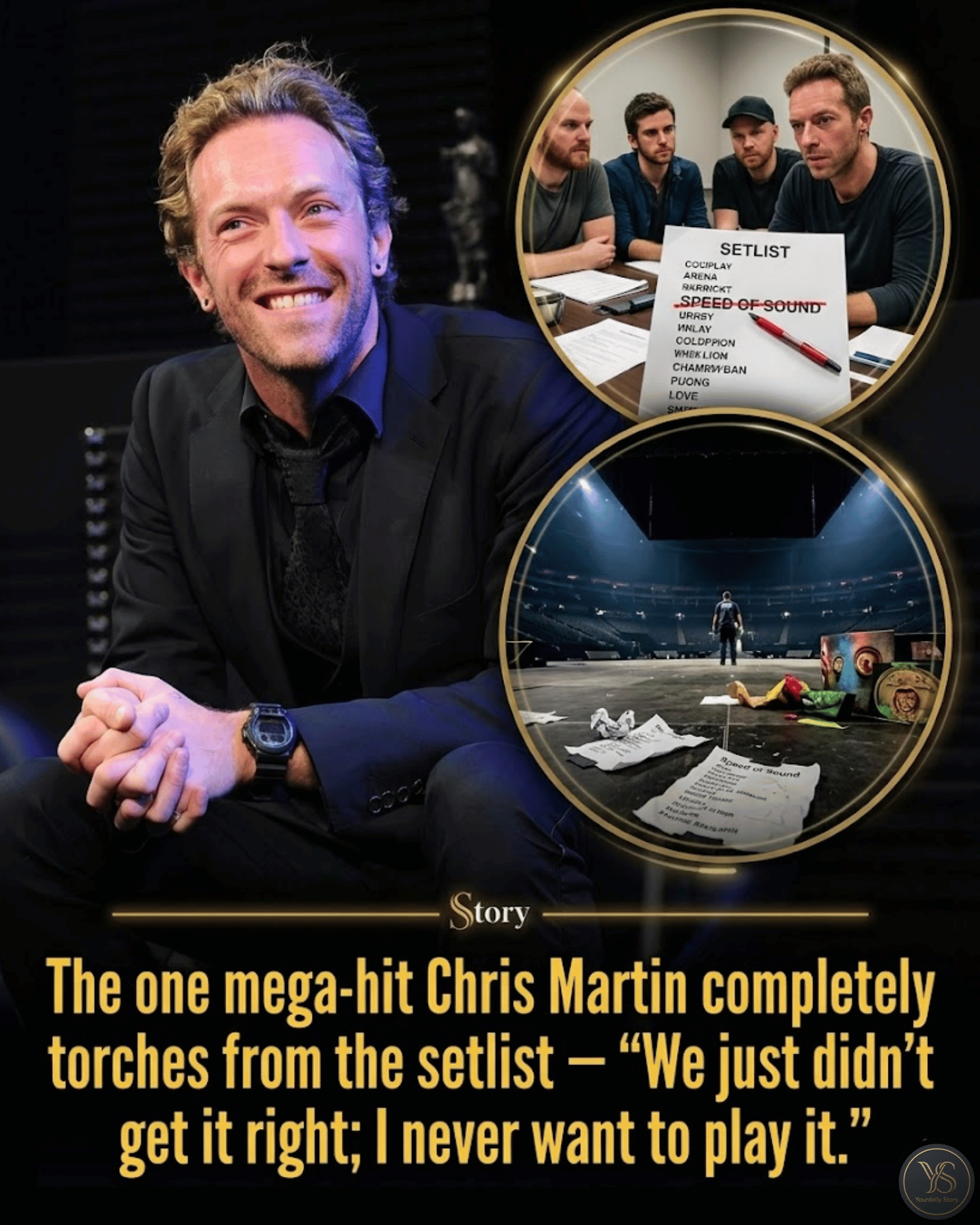 The one mega-hit Chris Martin completely torches from the setlist — “We just didn’t get it right; I never want to play it.”