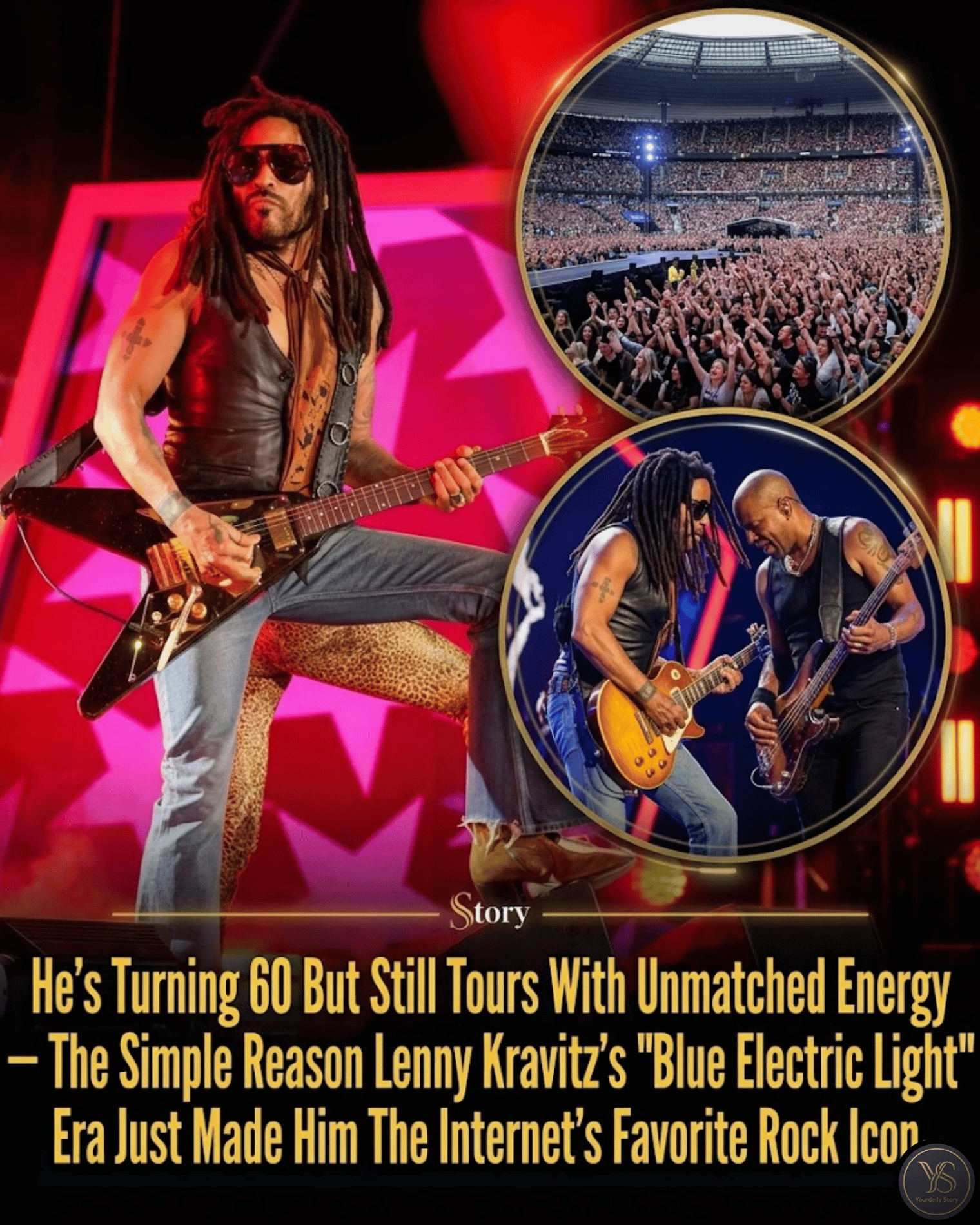 He’s Turning 60 But Still Tours With Unmatched Energy — The Simple Reason Lenny Kravitz’s “Blue Electric Light” Era Just Made Him The Internet’s Favorite Rock Icon.