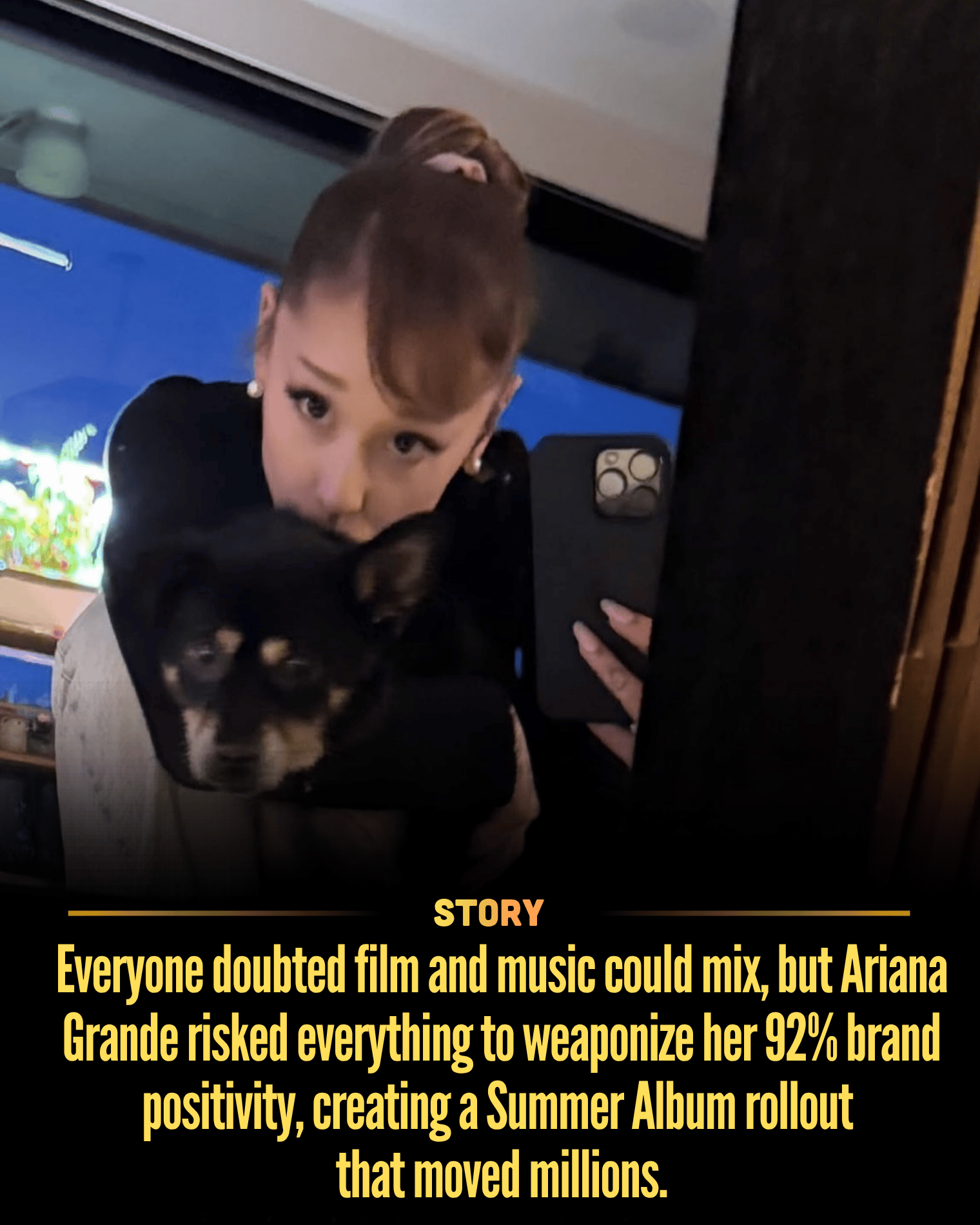 Everyone doubted film and music could mix, but Ariana Grande risked everything to weaponize her 92% brand positivity, creating a Summer Album rollout that moved millions.