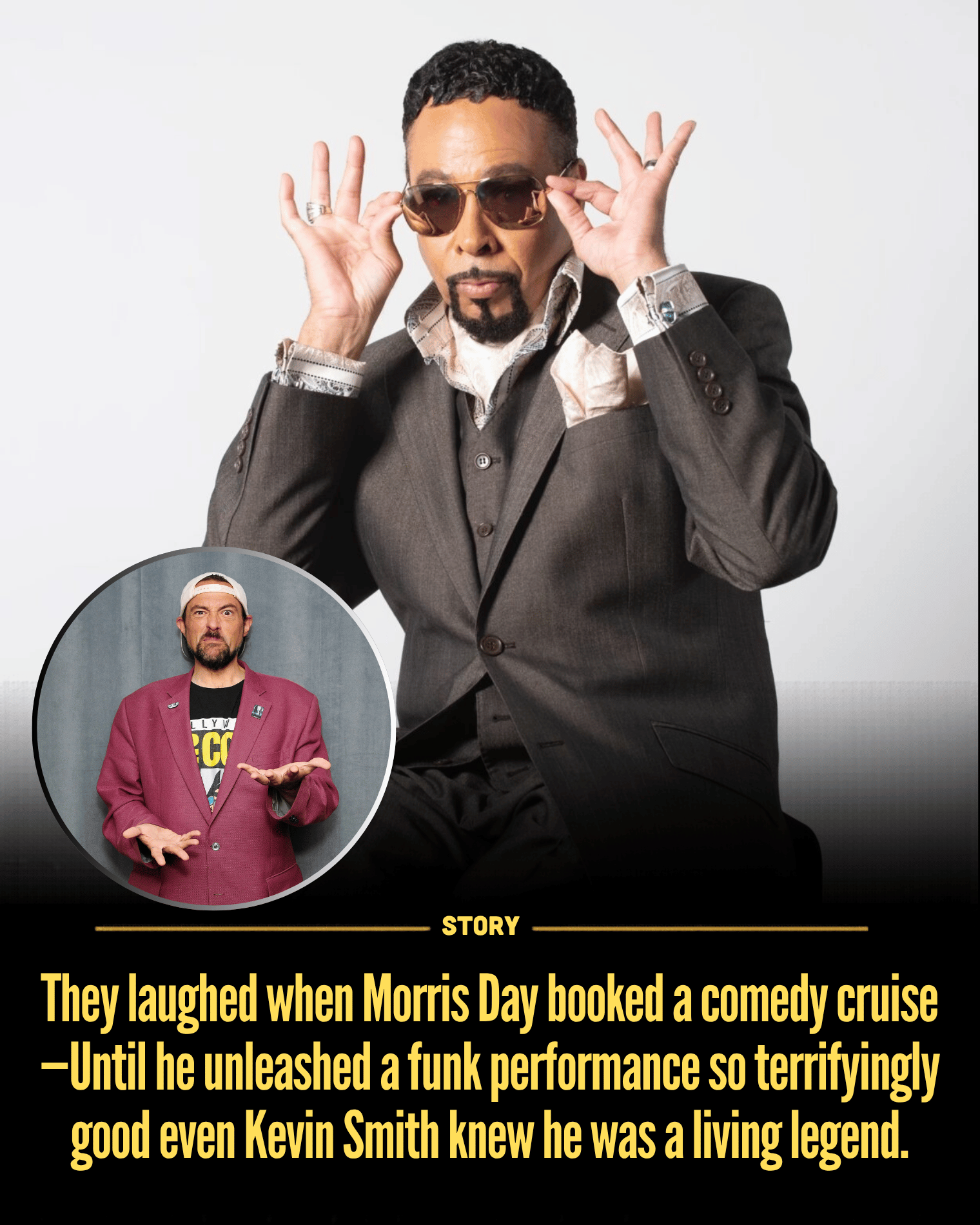 They laughed when Morris Day booked a comedy cruise—Until he unleashed a funk performance so terrifyingly good even Kevin Smith knew he was a living legend.