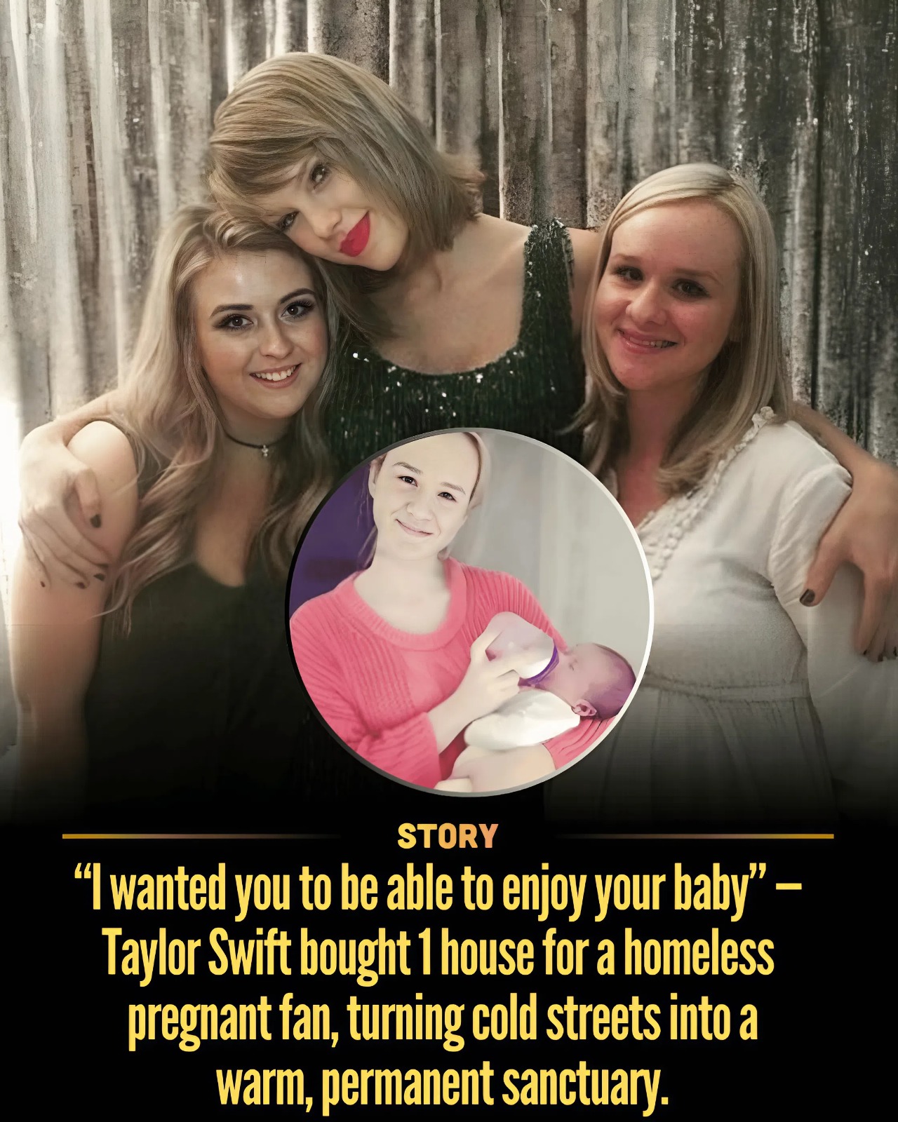 “I wanted you to be able to enjoy your baby” — Taylor Swift bought 1 house for a homeless pregnant fan, turning cold streets into a warm, permanent sanctuary.