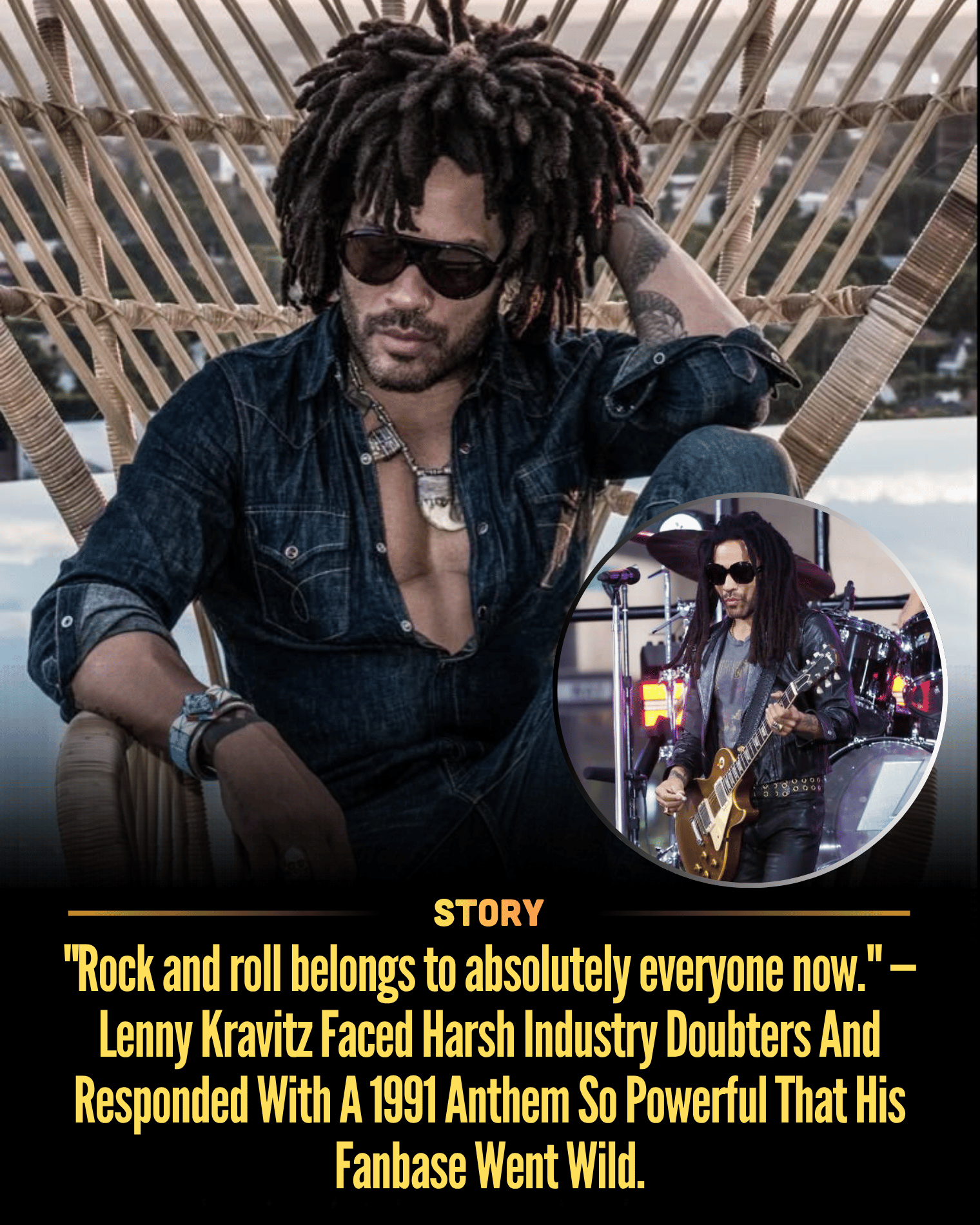 “Rock and roll belongs to absolutely everyone now.” — Lenny Kravitz Faced Harsh Industry Doubters And Responded With A 1991 Anthem So Powerful That His Fanbase Went Wild.