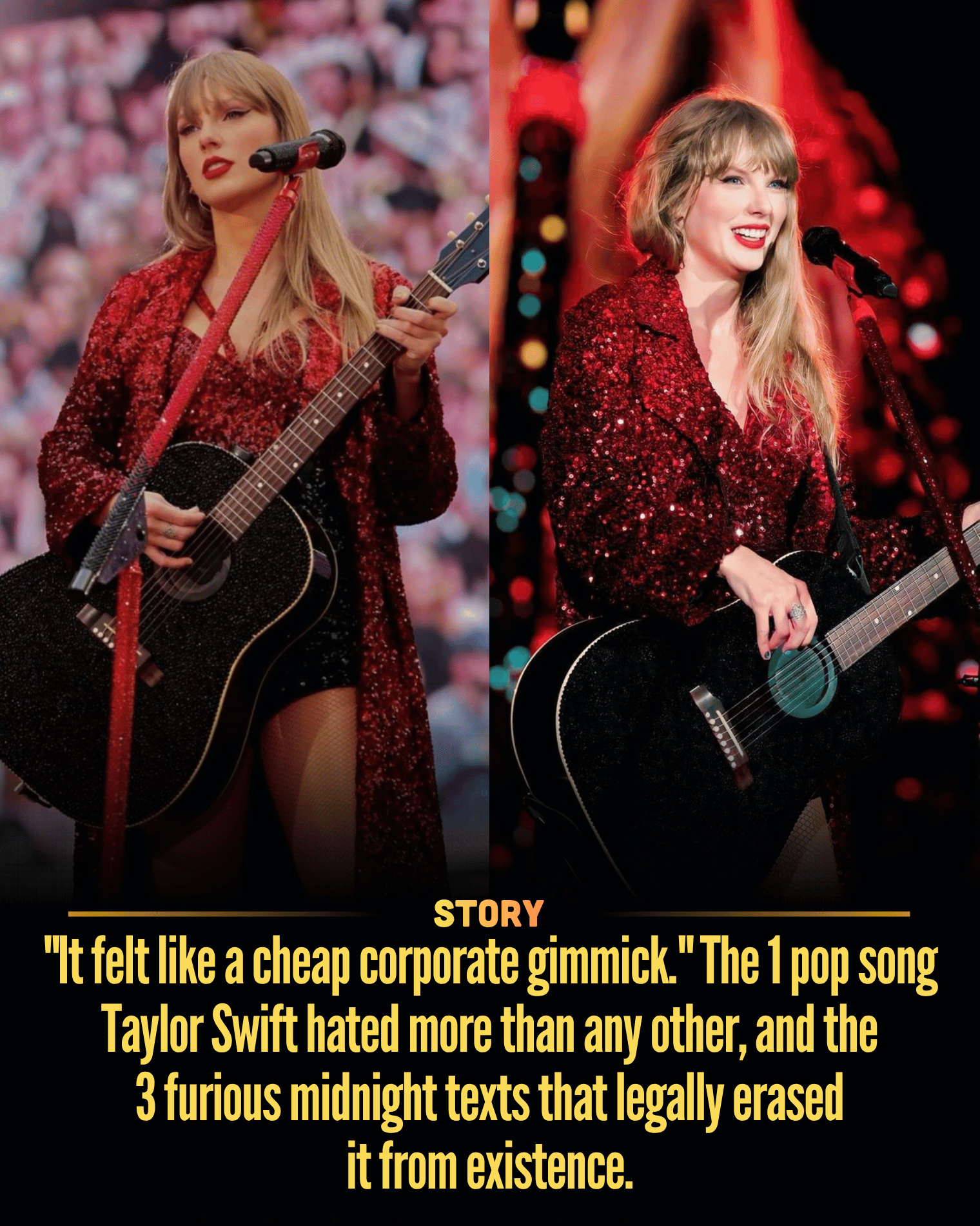 “It felt like a cheap corporate gimmick.” The 1 pop song Taylor Swift hated more than any other, and the 3 furious midnight texts that legally erased it from existence.