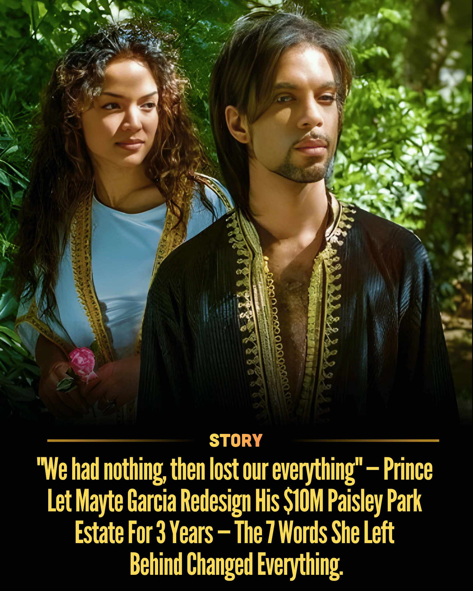 “We had nothing, then lost our everything” — Prince Let Mayte Garcia Redesign His $10M Paisley Park Estate For 3 Years — The 7 Words She Left Behind Changed Everything.