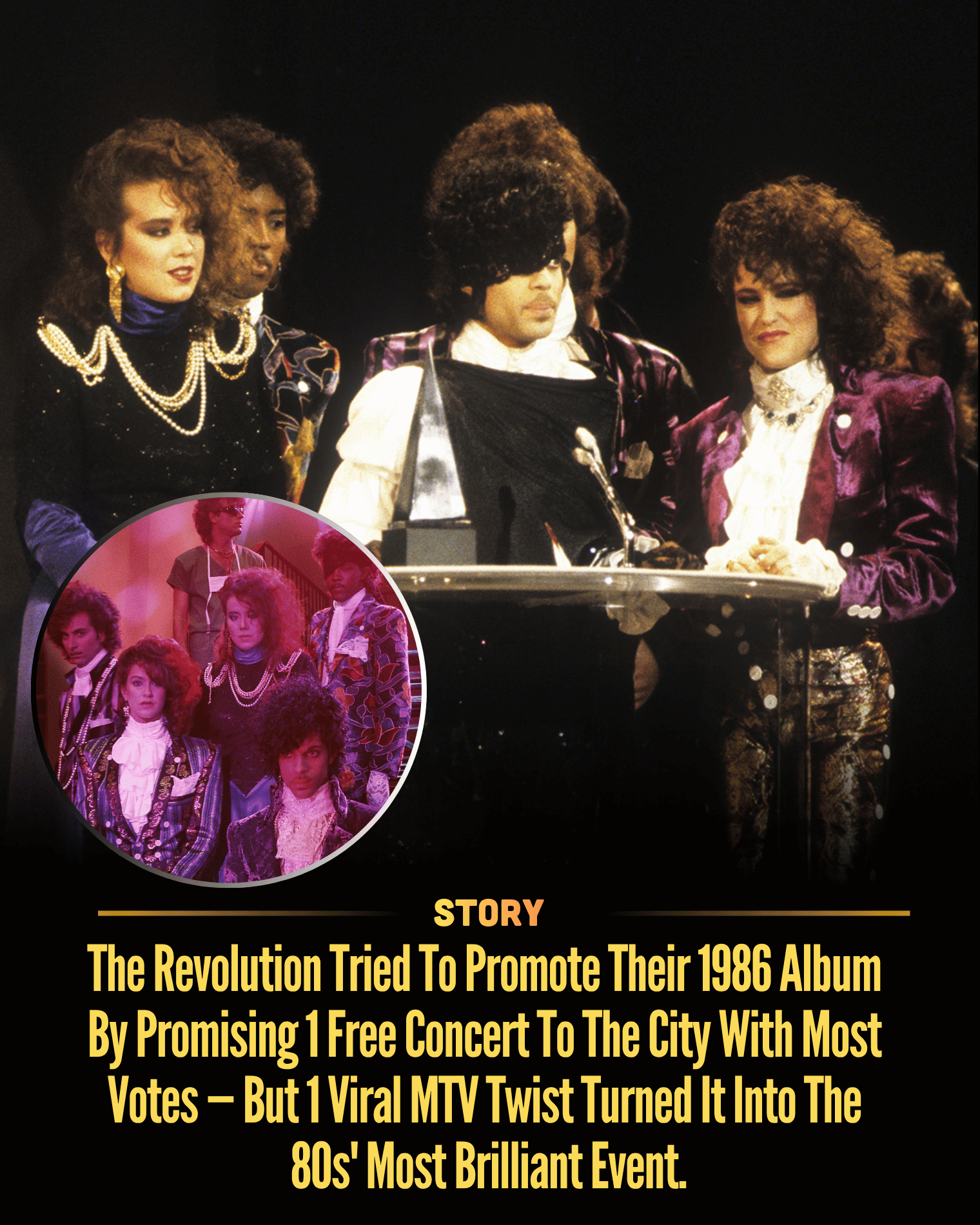 The Revolution Tried To Promote Their 1986 Album By Promising 1 Free Concert To The City With Most Votes — But 1 Viral MTV Twist Turned It Into The 80s’ Most Brilliant Event.