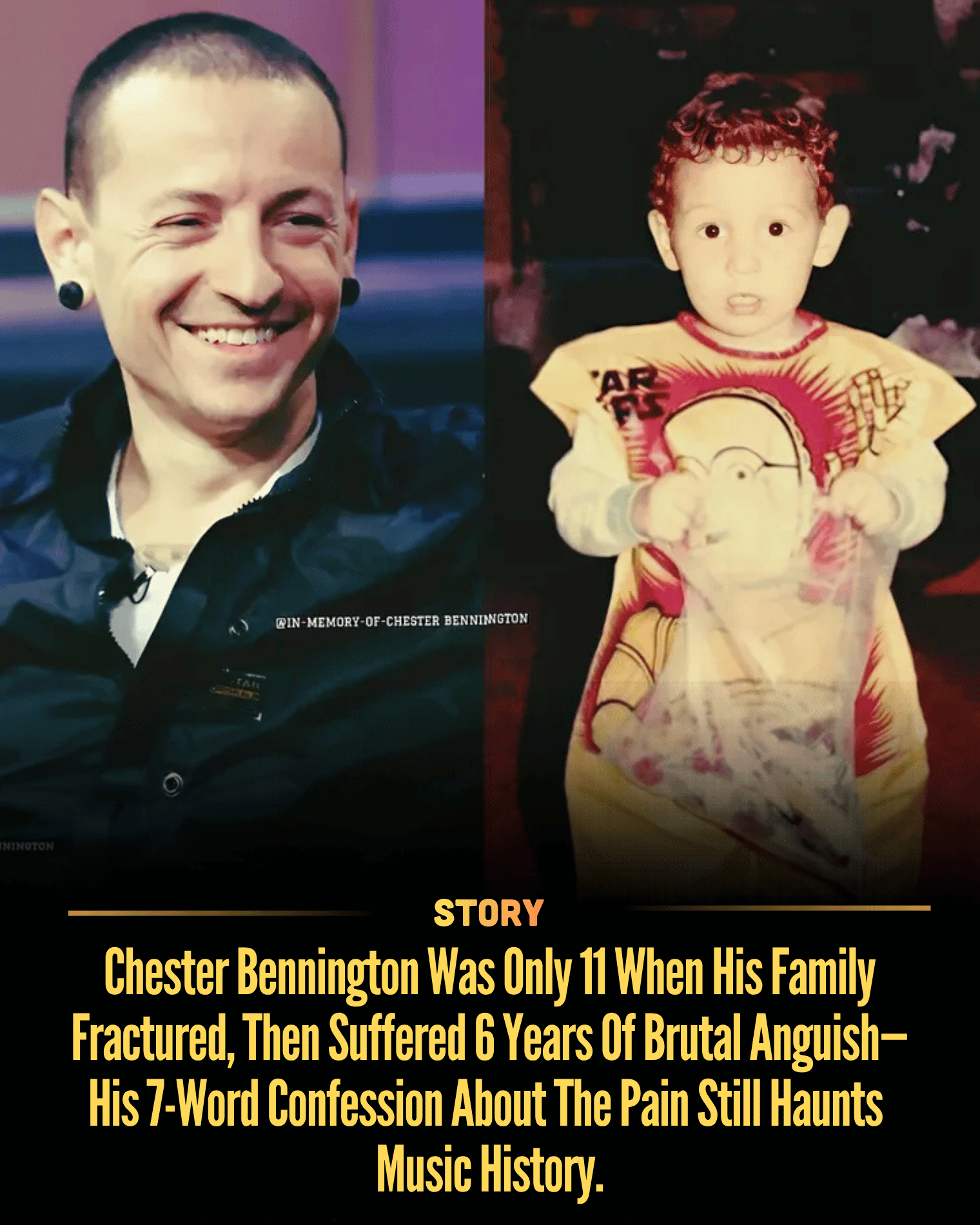 Chester Bennington Was Only 11 When His Family Fractured, Then Suffered 6 Years Of Brutal Anguish—His 7-Word Confession About The Pain Still Haunts Music History.