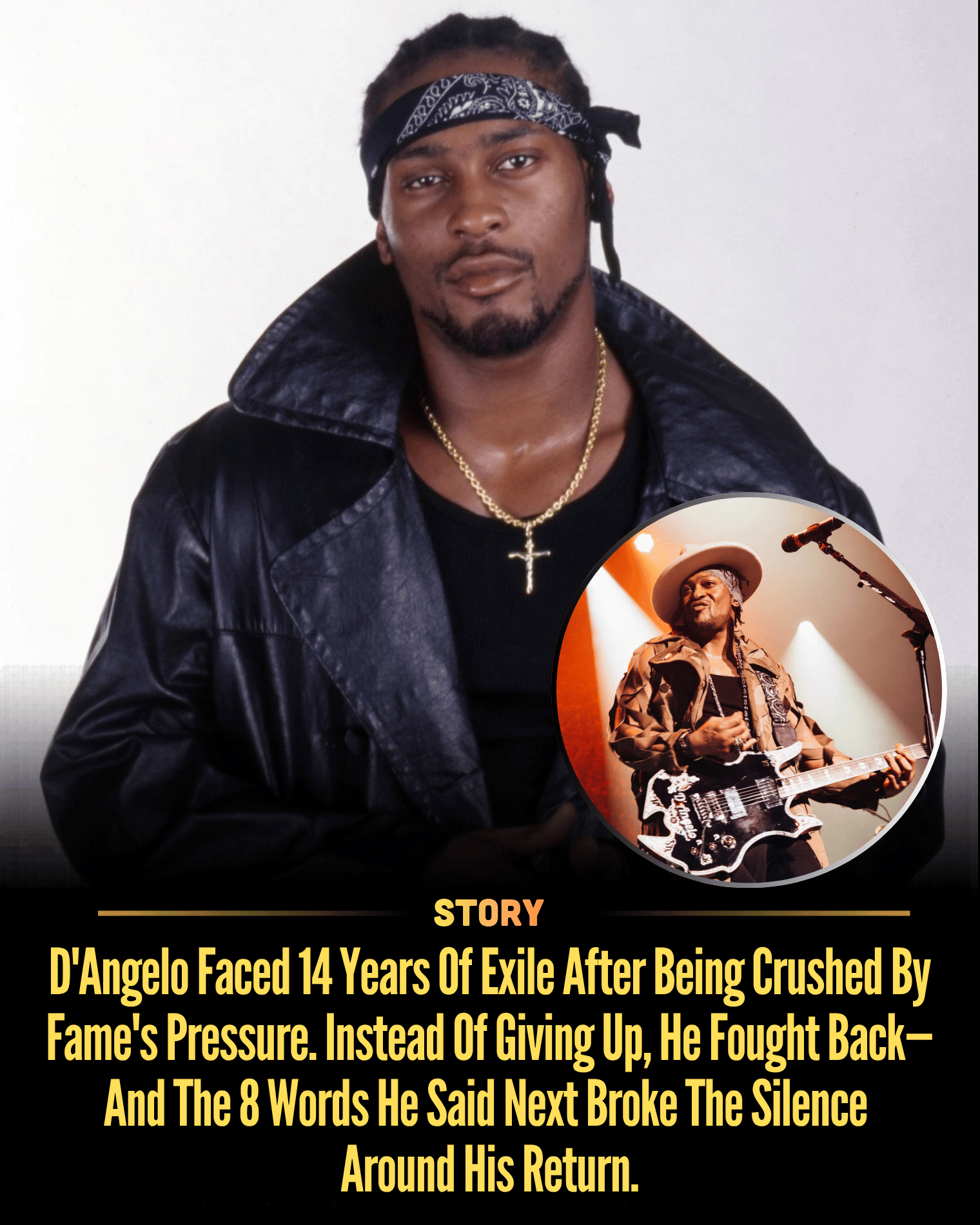 D’Angelo Faced 14 Years Of Exile After Being Crushed By Fame’s Pressure. Instead Of Giving Up, He Fought Back—And The 8 Words He Said Next Broke The Silence Around His Return.