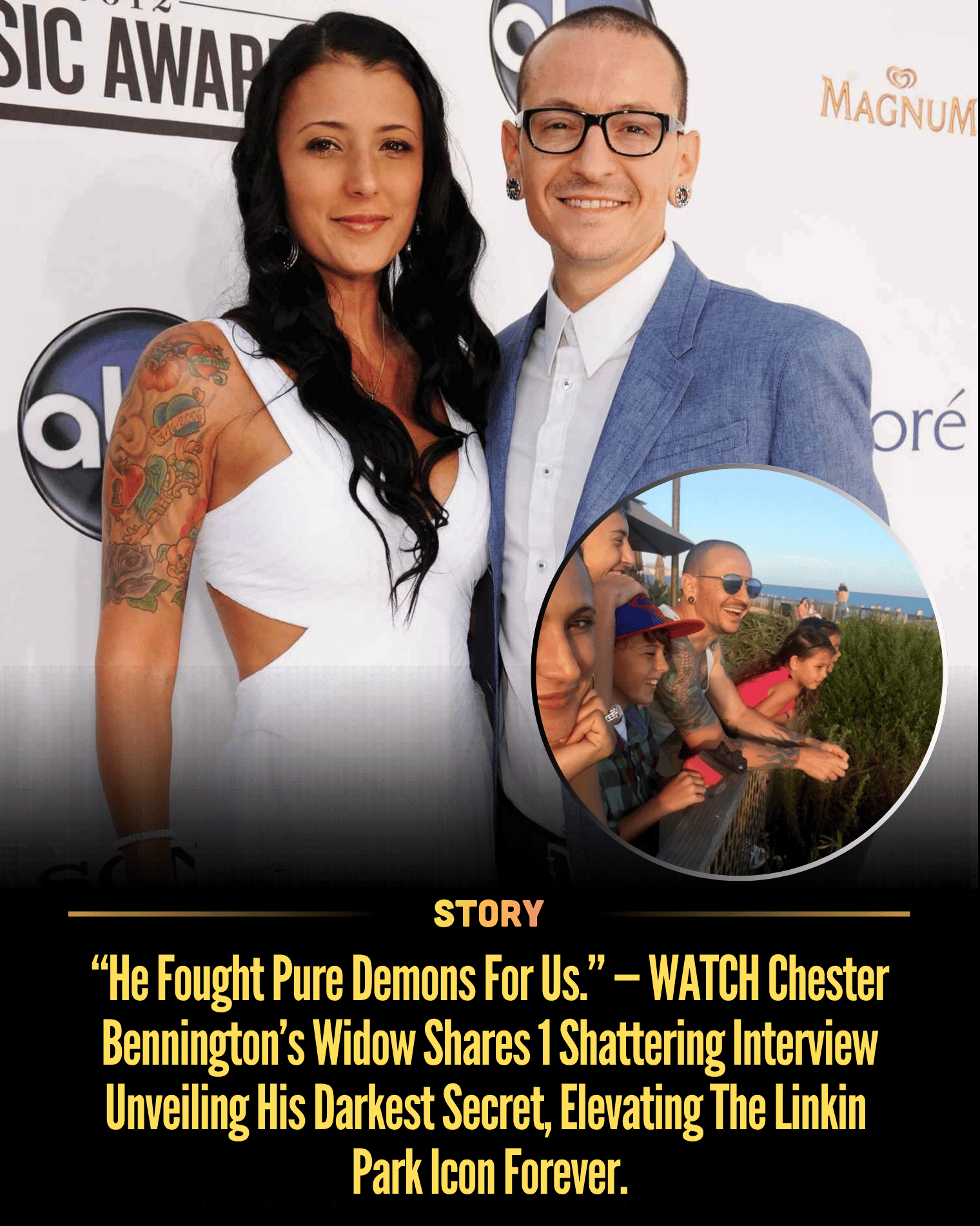 “He Fought Pure Demons For Us.” — WATCH Chester Bennington’s Widow Shares 1 Shattering Interview Unveiling His Darkest Secret, Elevating The Linkin Park Icon Forever.